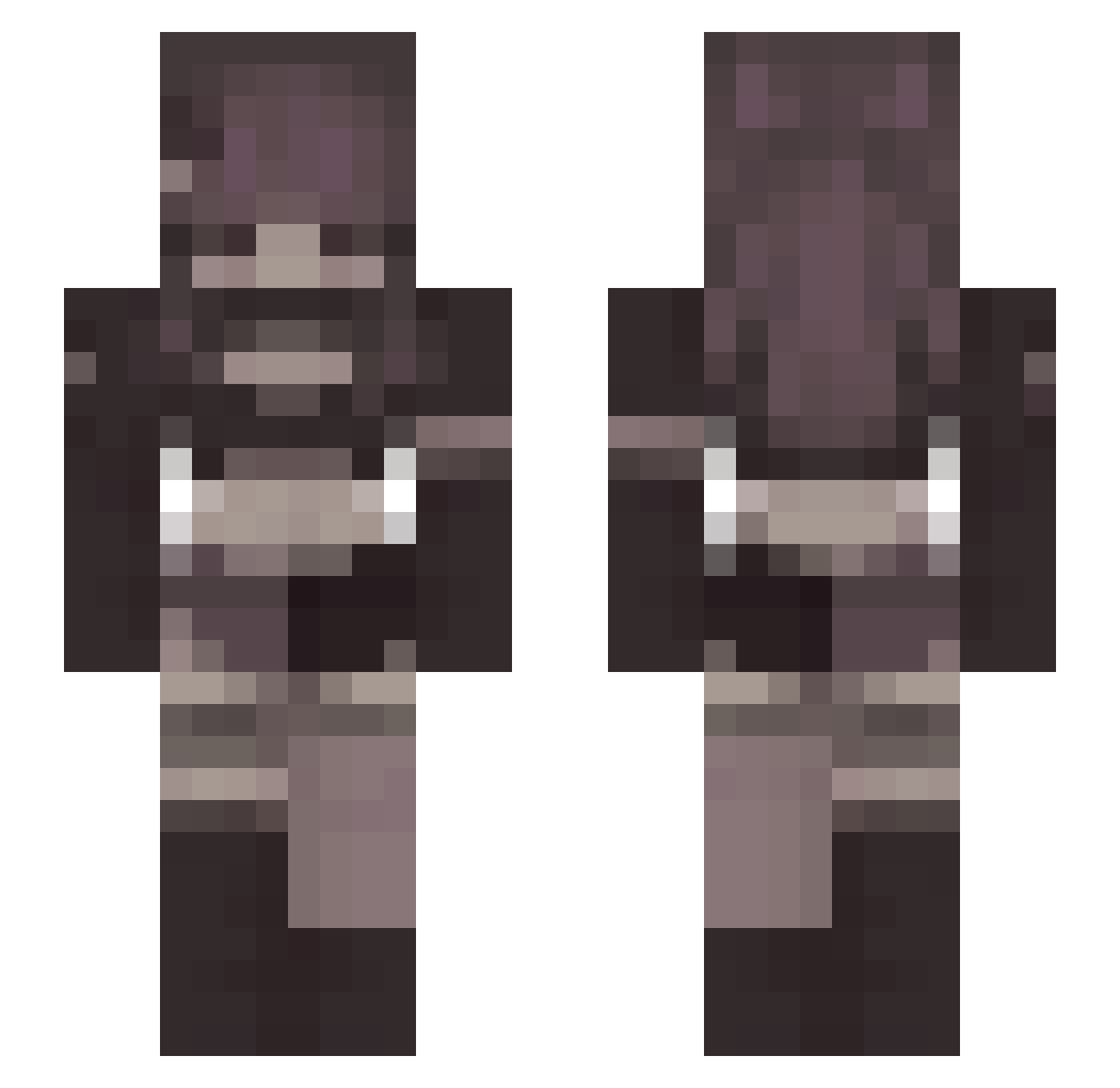 TheLostNightSky Minecraft skin, front and back view