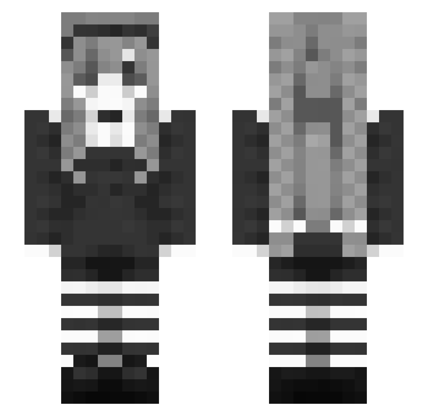 Aaronski014 Minecraft skin, front and back view