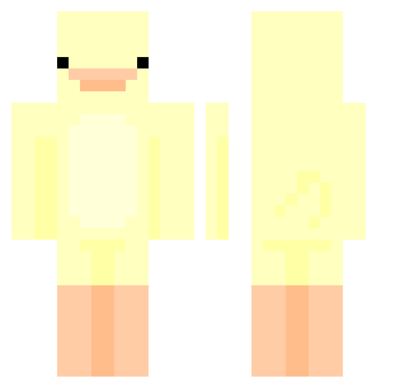 Vikboi_ Minecraft skin, front and back view
