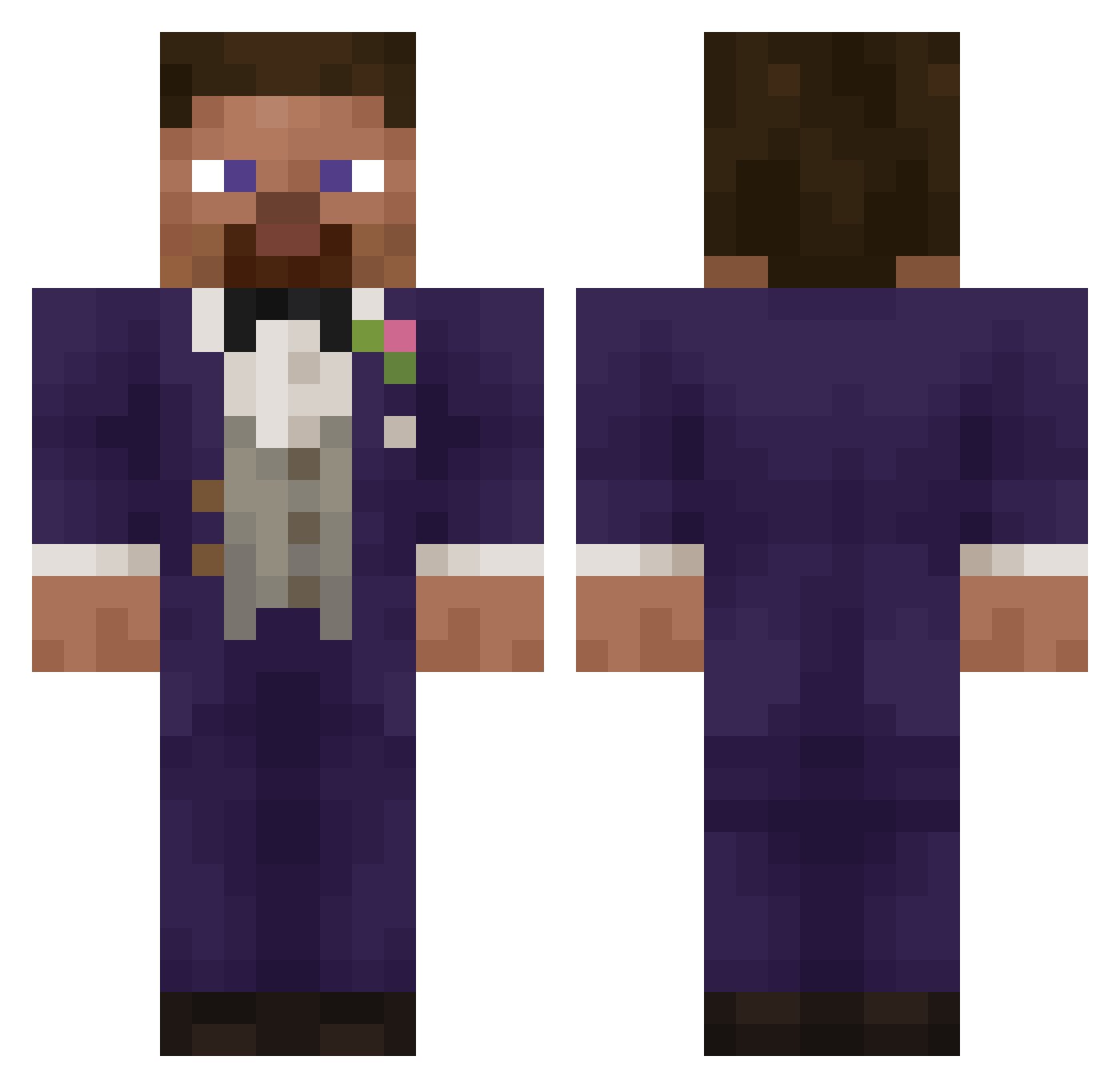 RizzlaR6 Minecraft skin, front and back view