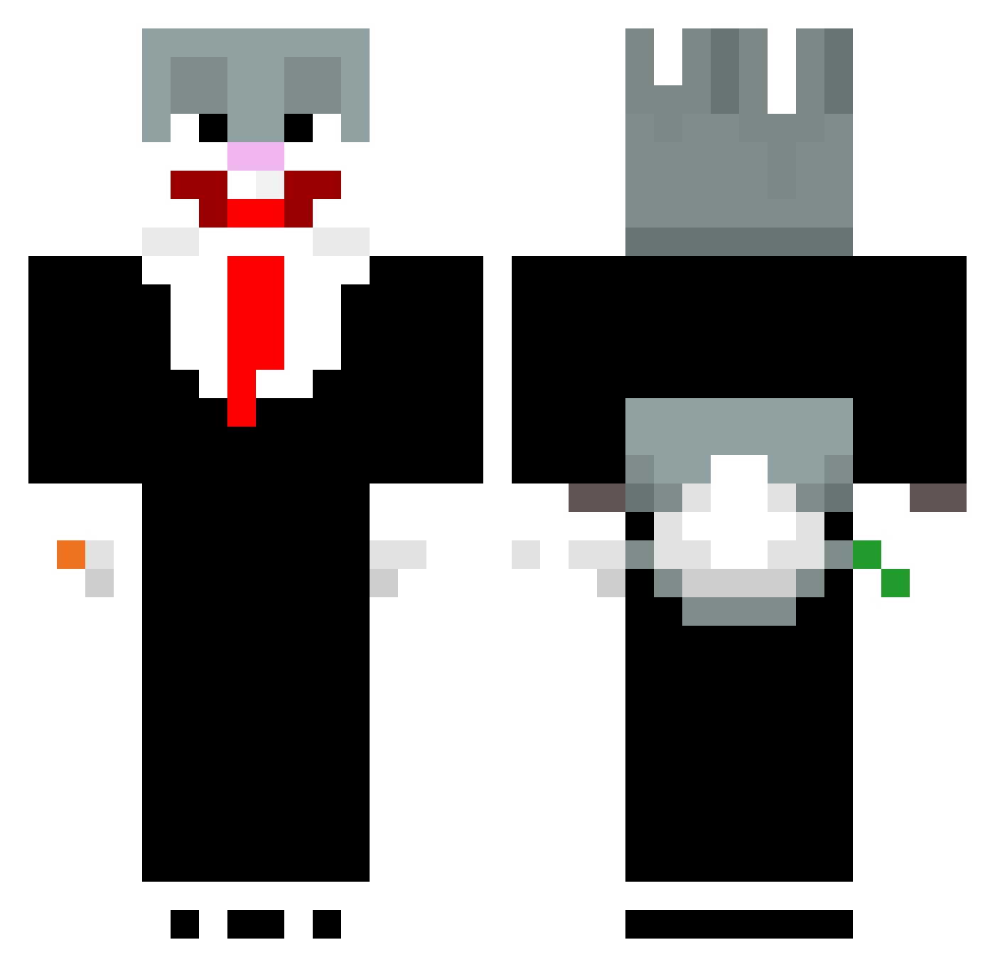 ToonTown10 Minecraft skin, front and back view