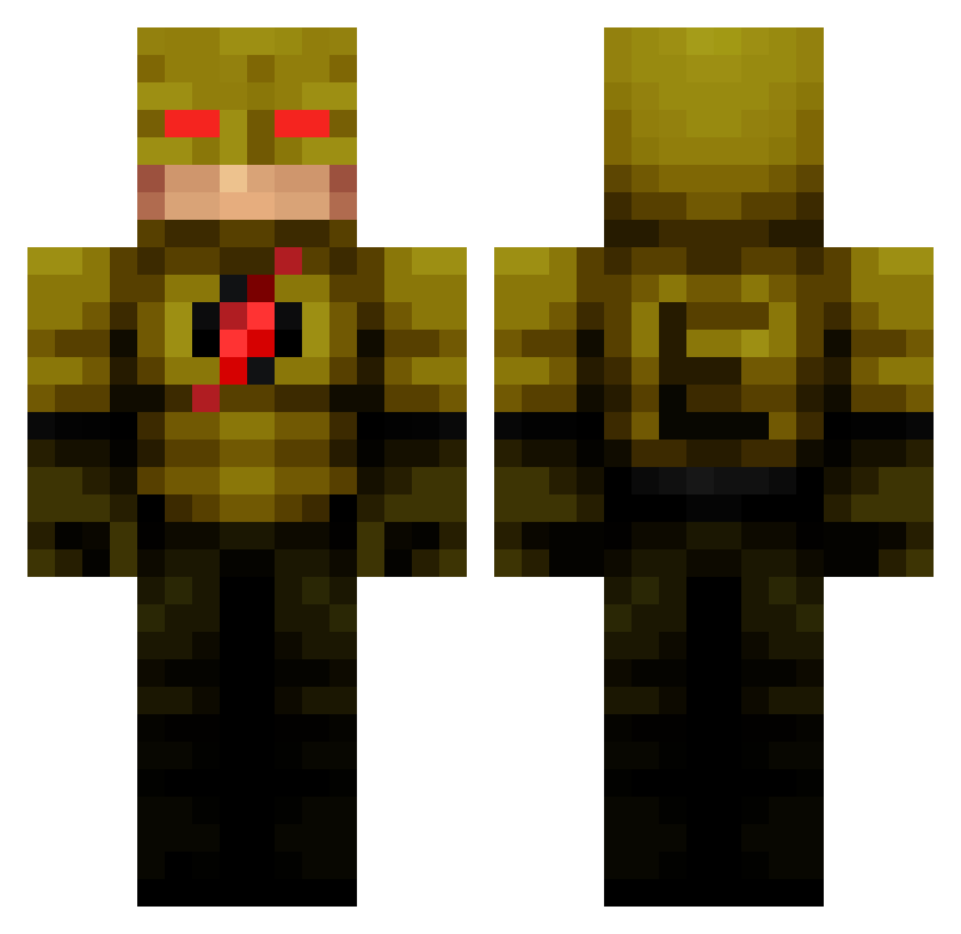 nameled1 Minecraft skin, front and back view