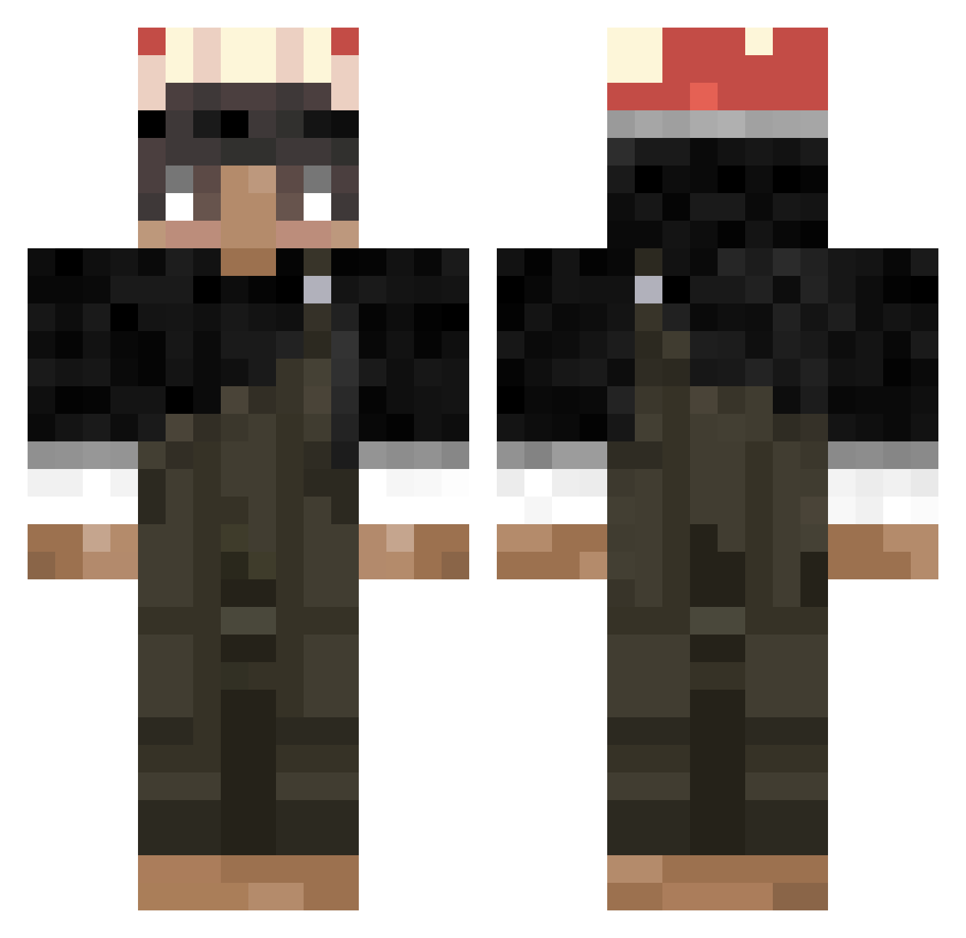 under_lee Minecraft skin, front and back view