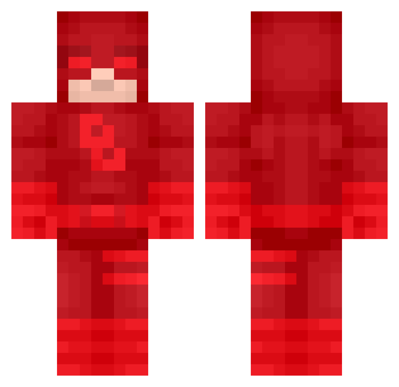 xJackv Minecraft skin, front and back view