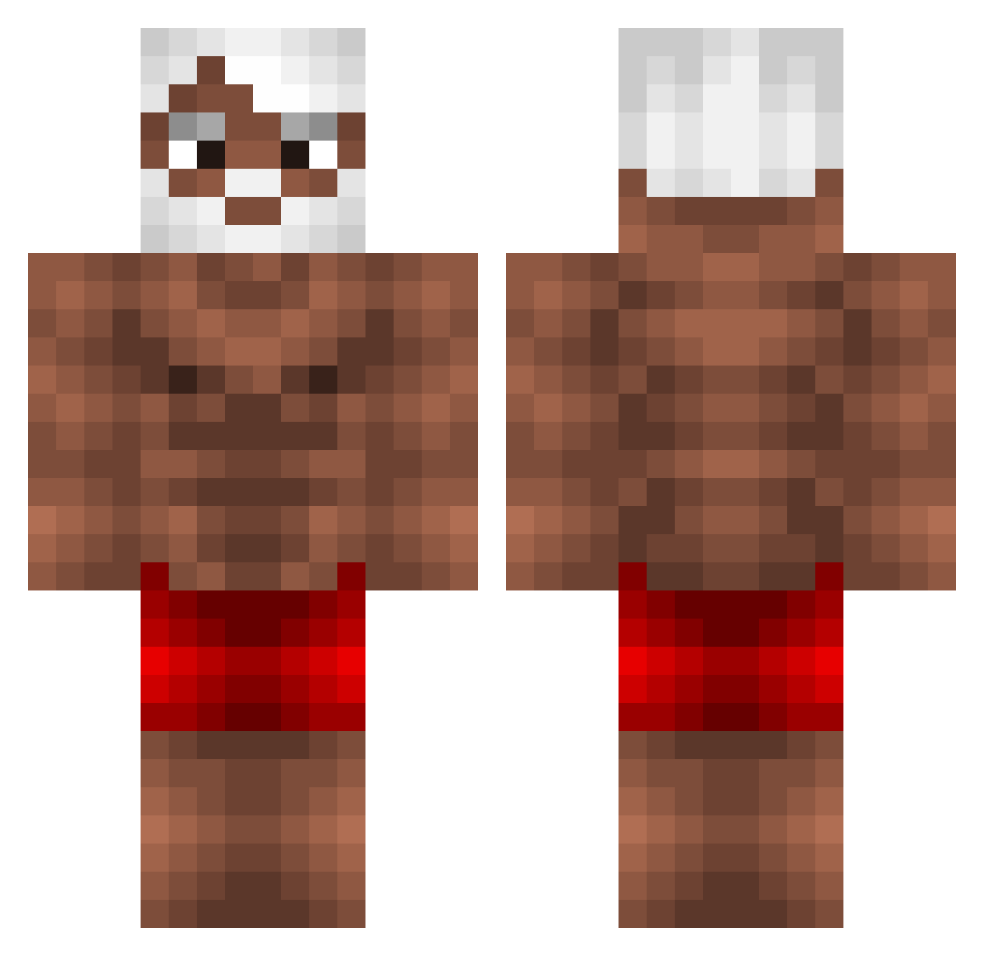 MrManDan Minecraft skin, front and back view