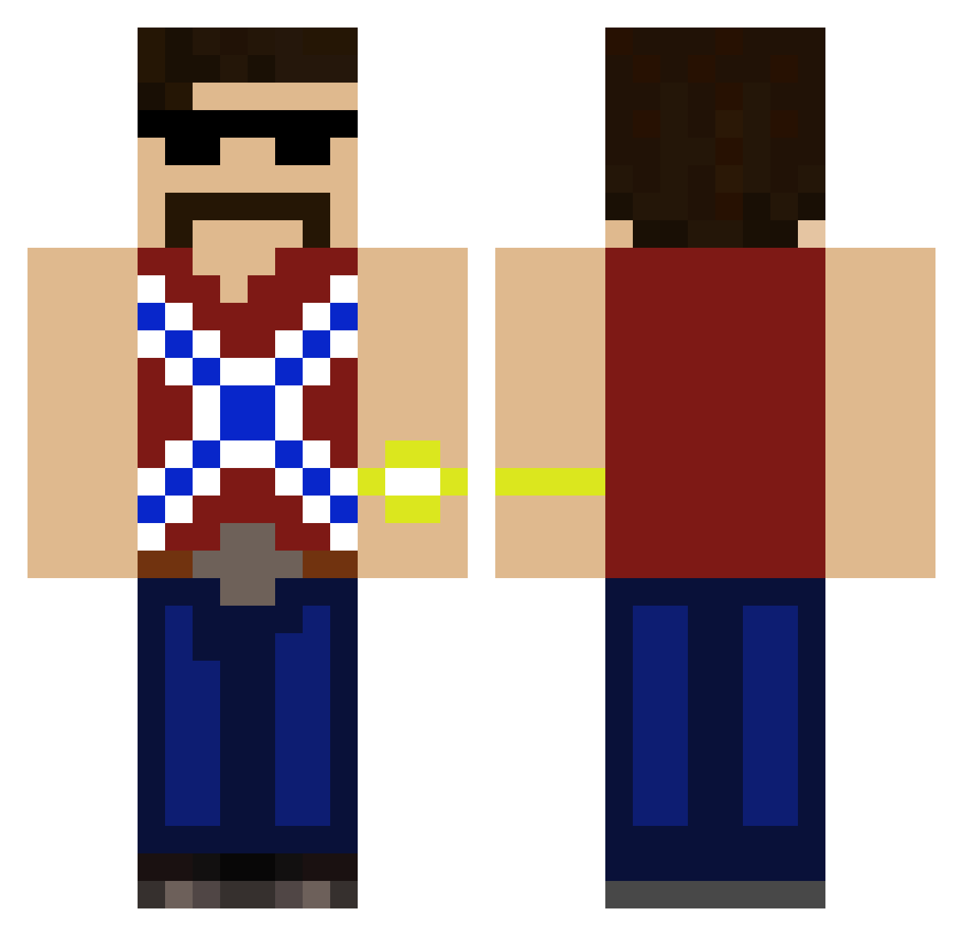 _____Frosty_____ Minecraft skin, front and back view