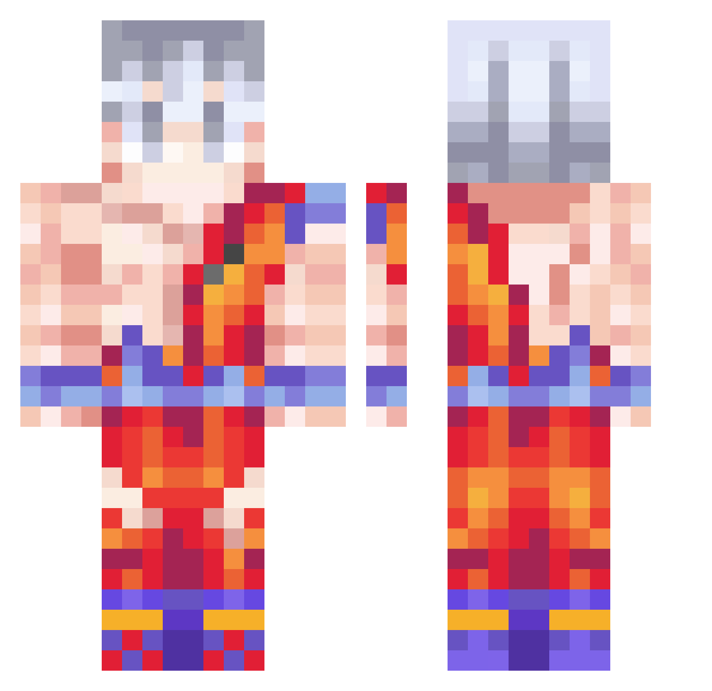 BobaBoba3 Minecraft skin, front and back view