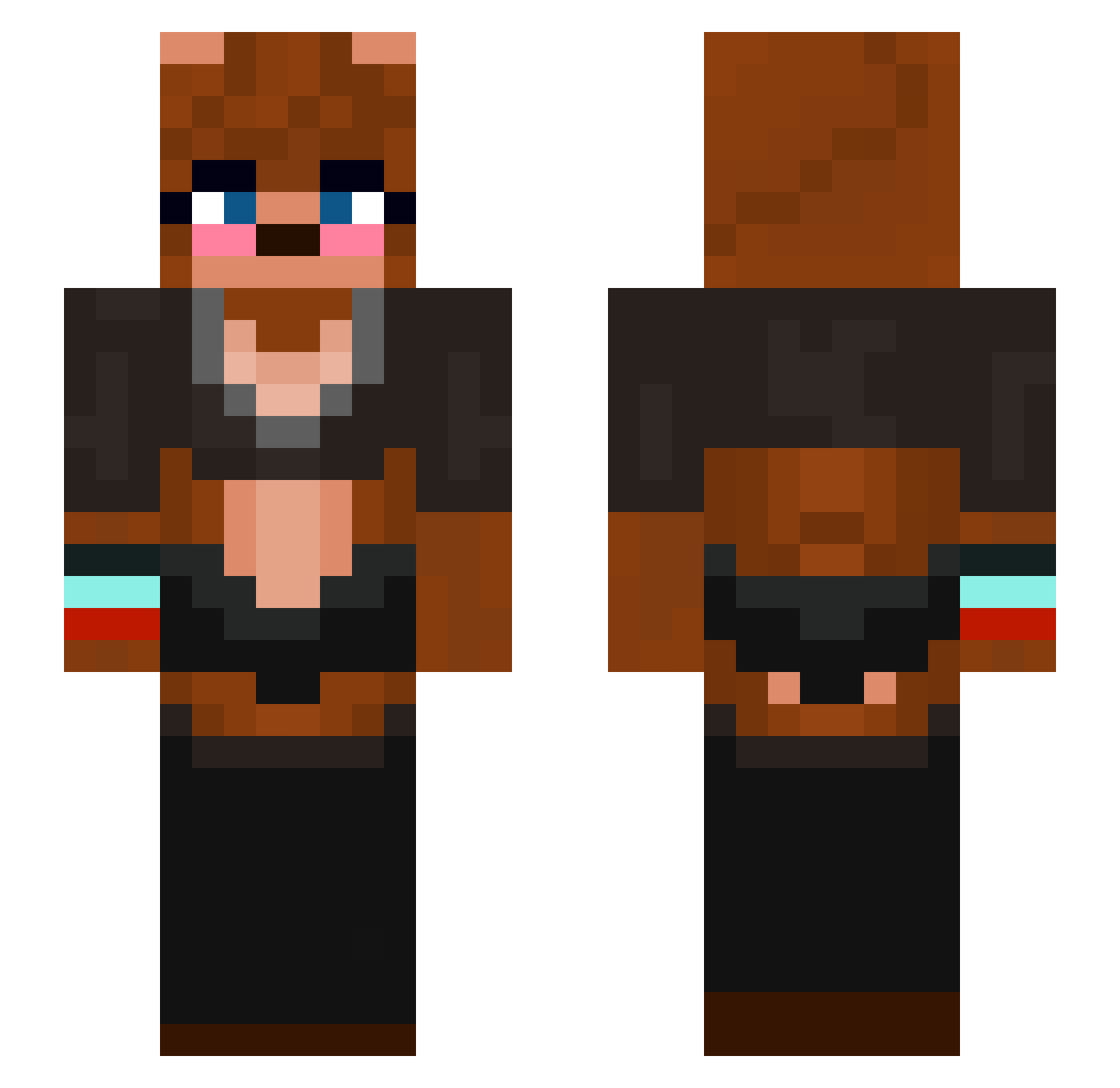 JSTEVO232002 Minecraft skin, front and back view