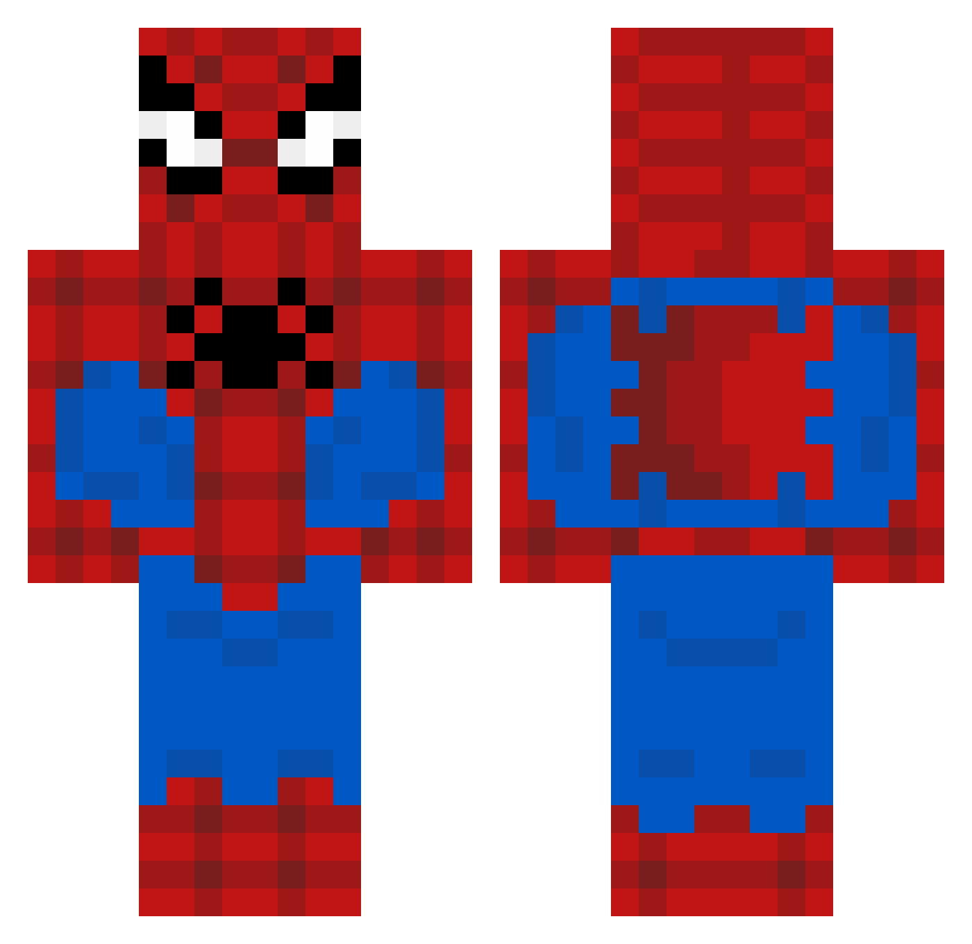 KaweKJ Minecraft skin, front and back view