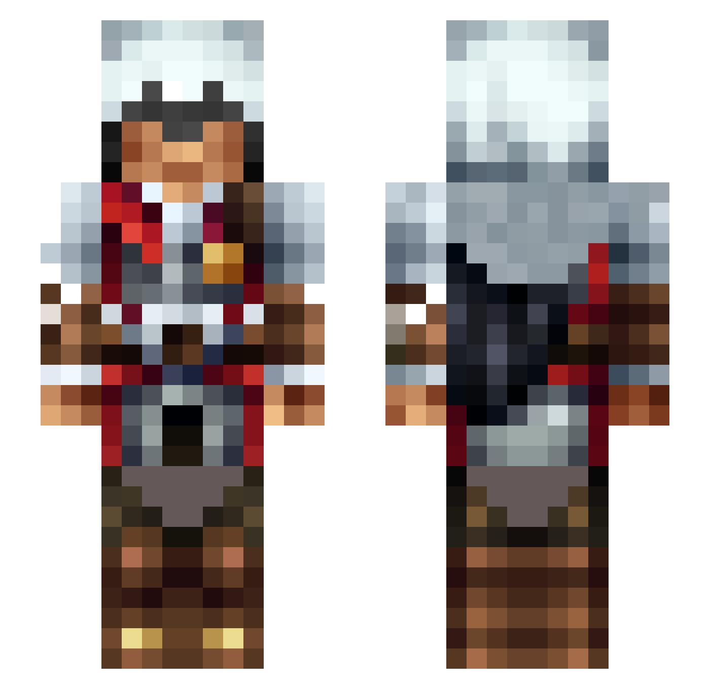doublegreg7 Minecraft skin, front and back view
