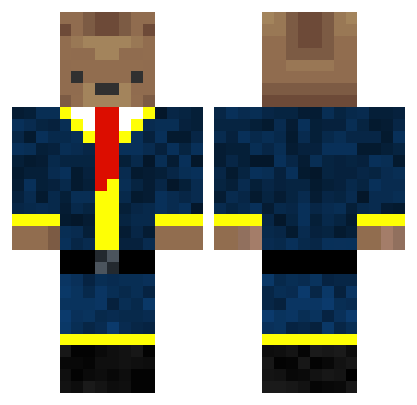 Angelistcool Minecraft skin, front and back view
