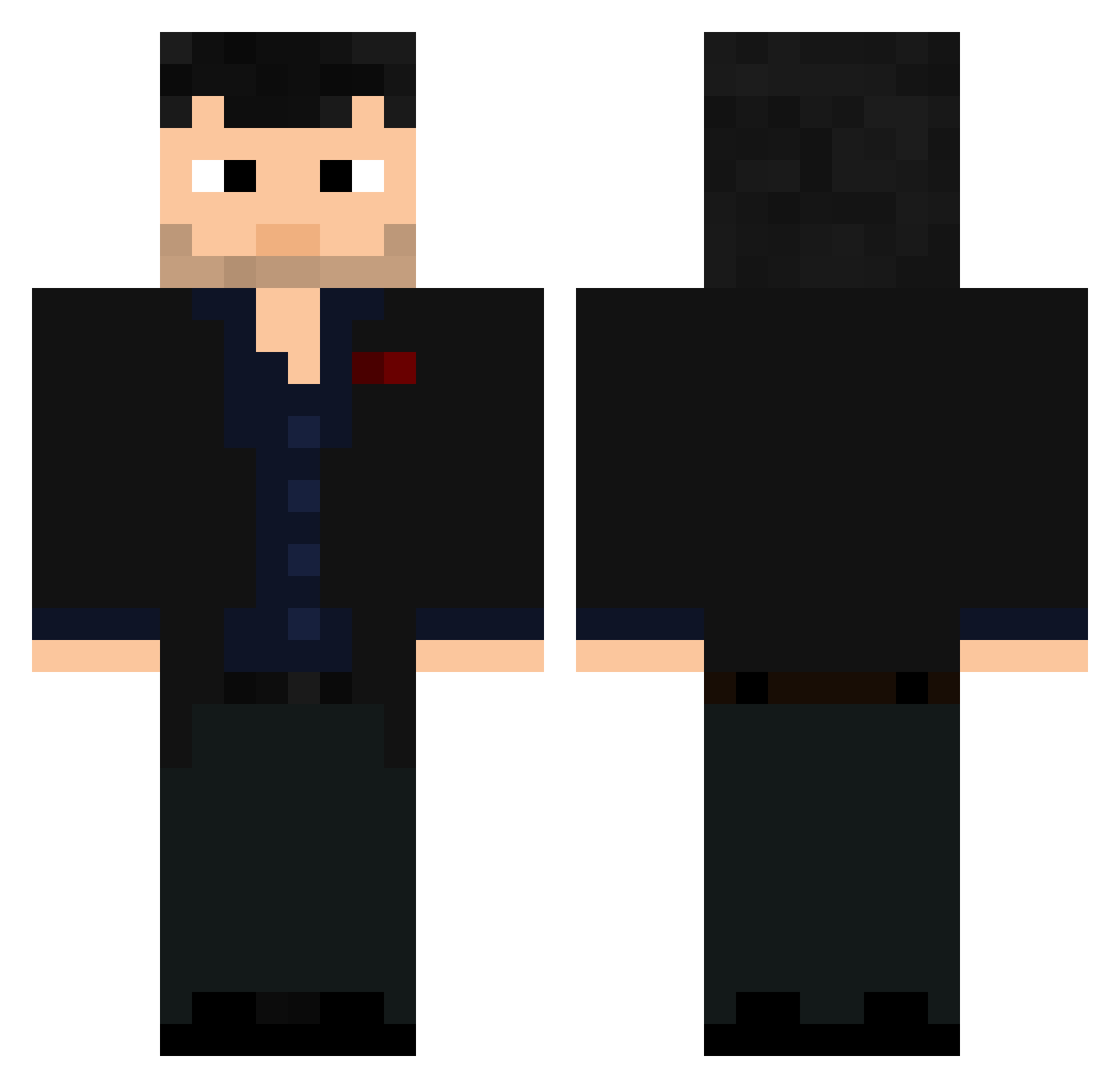 ZilockL Minecraft skin, front and back view