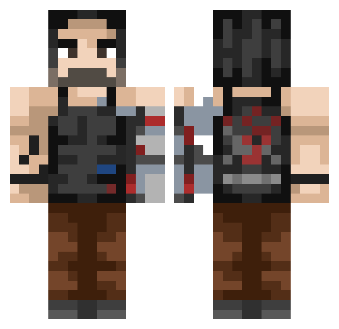 Sfrantumello Minecraft skin, front and back view