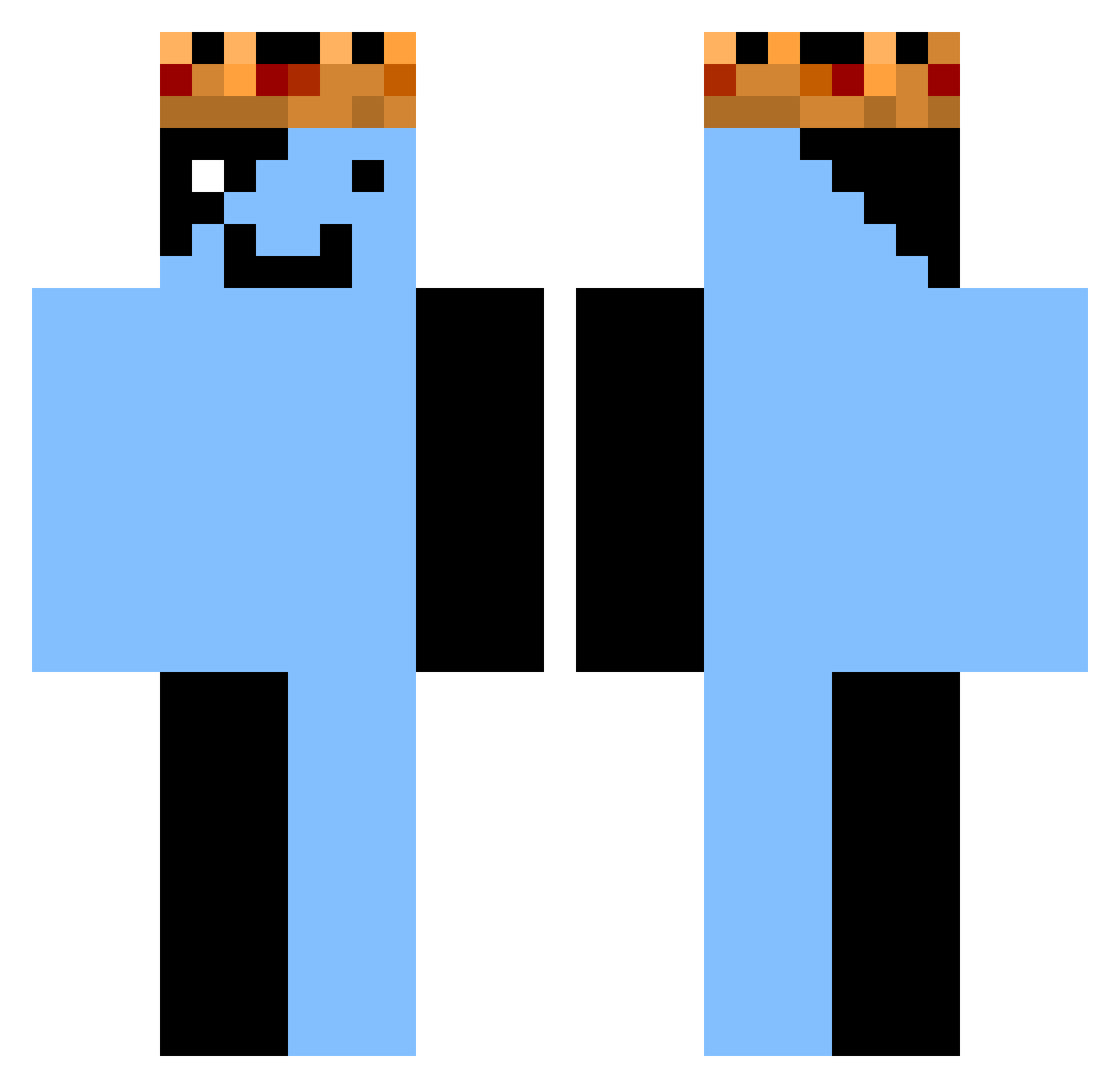 Malgi_15 Minecraft skin, front and back view