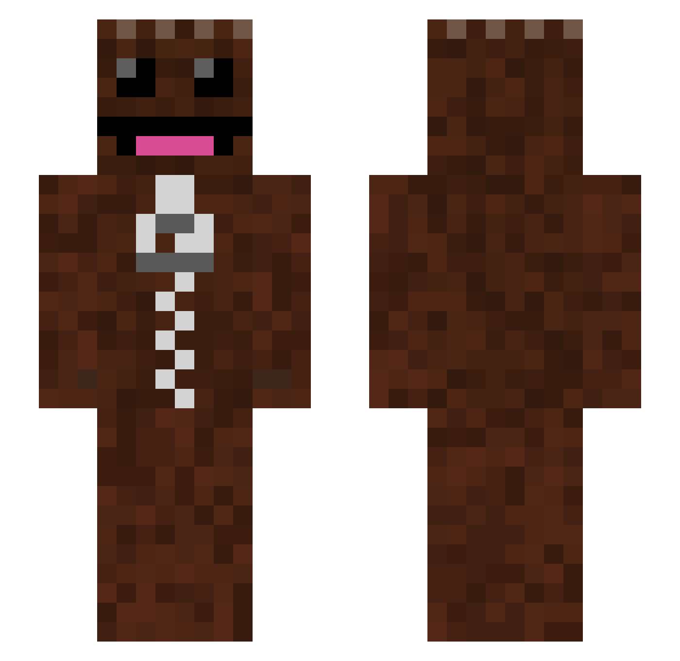 akaOben Minecraft skin, front and back view