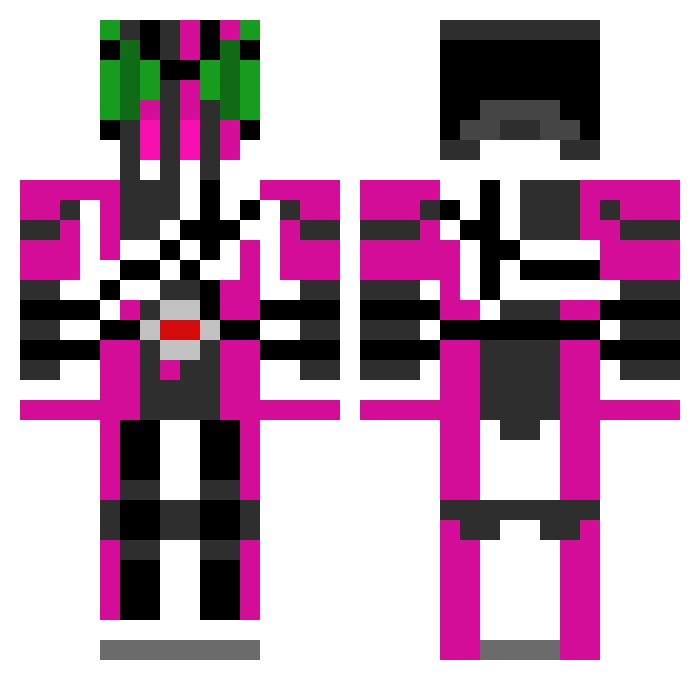 NAGISAKAWORU13 Minecraft skin, front and back view