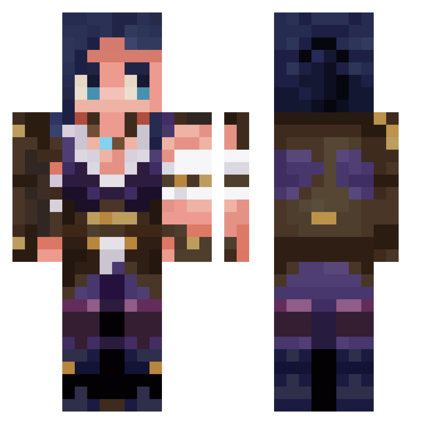 bloodsnake2000 Minecraft skin, front and back view