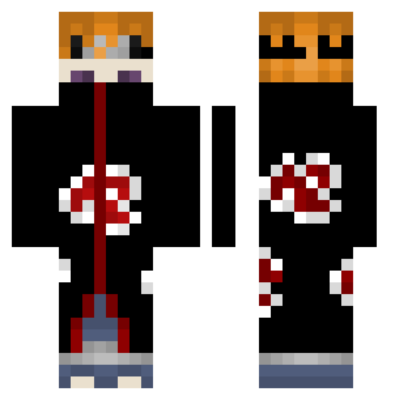 Dragonguy321 Minecraft skin, front and back view