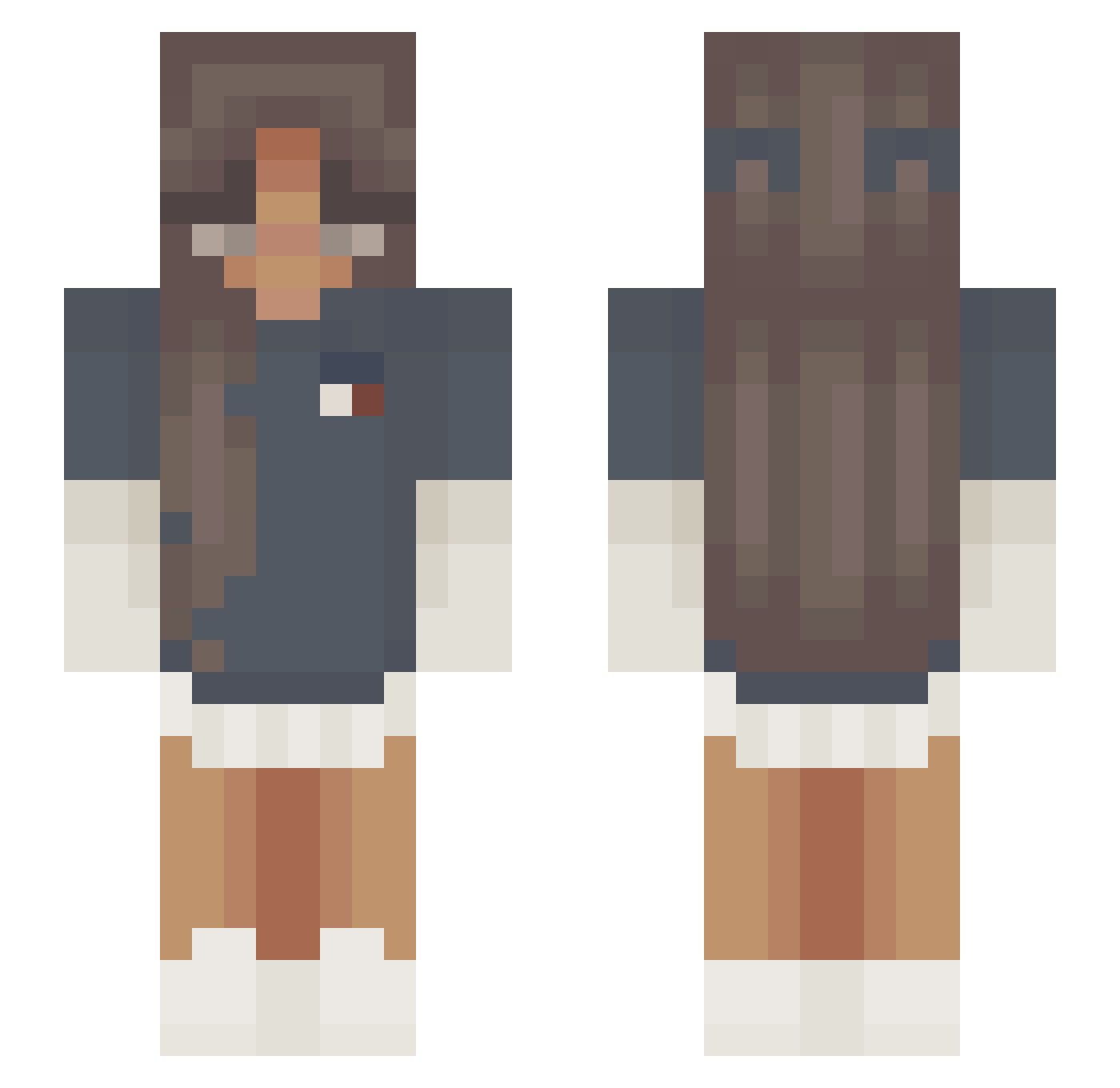 Fourssssss Minecraft skin, front and back view
