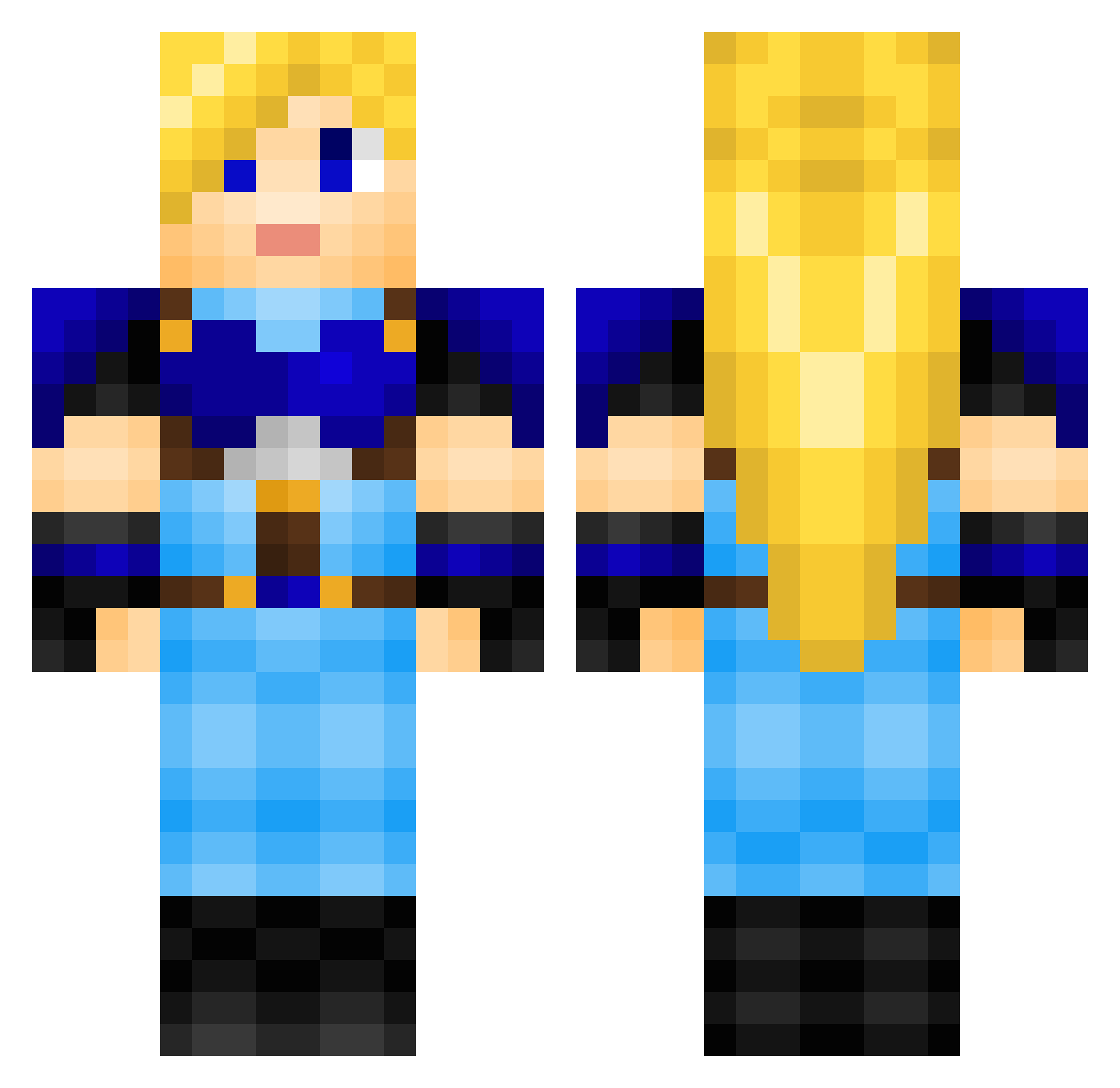 Speedhog2 Minecraft skin, front and back view