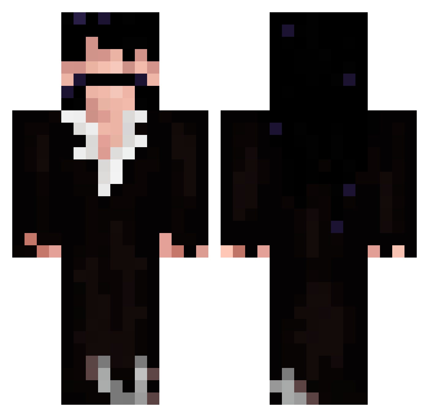The_Moredo Minecraft skin, front and back view