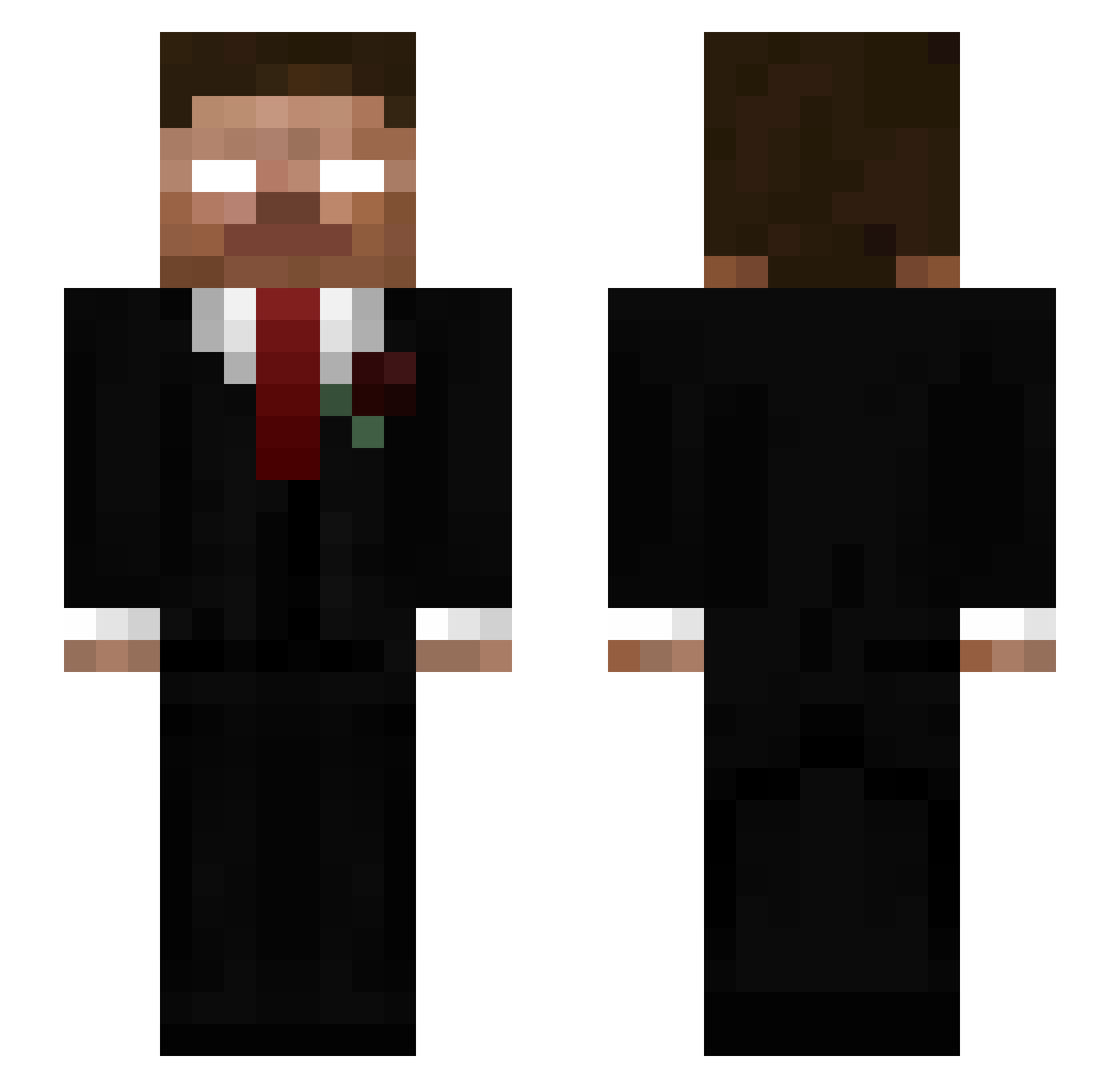 iTz_n0th1ng Minecraft skin, front and back view