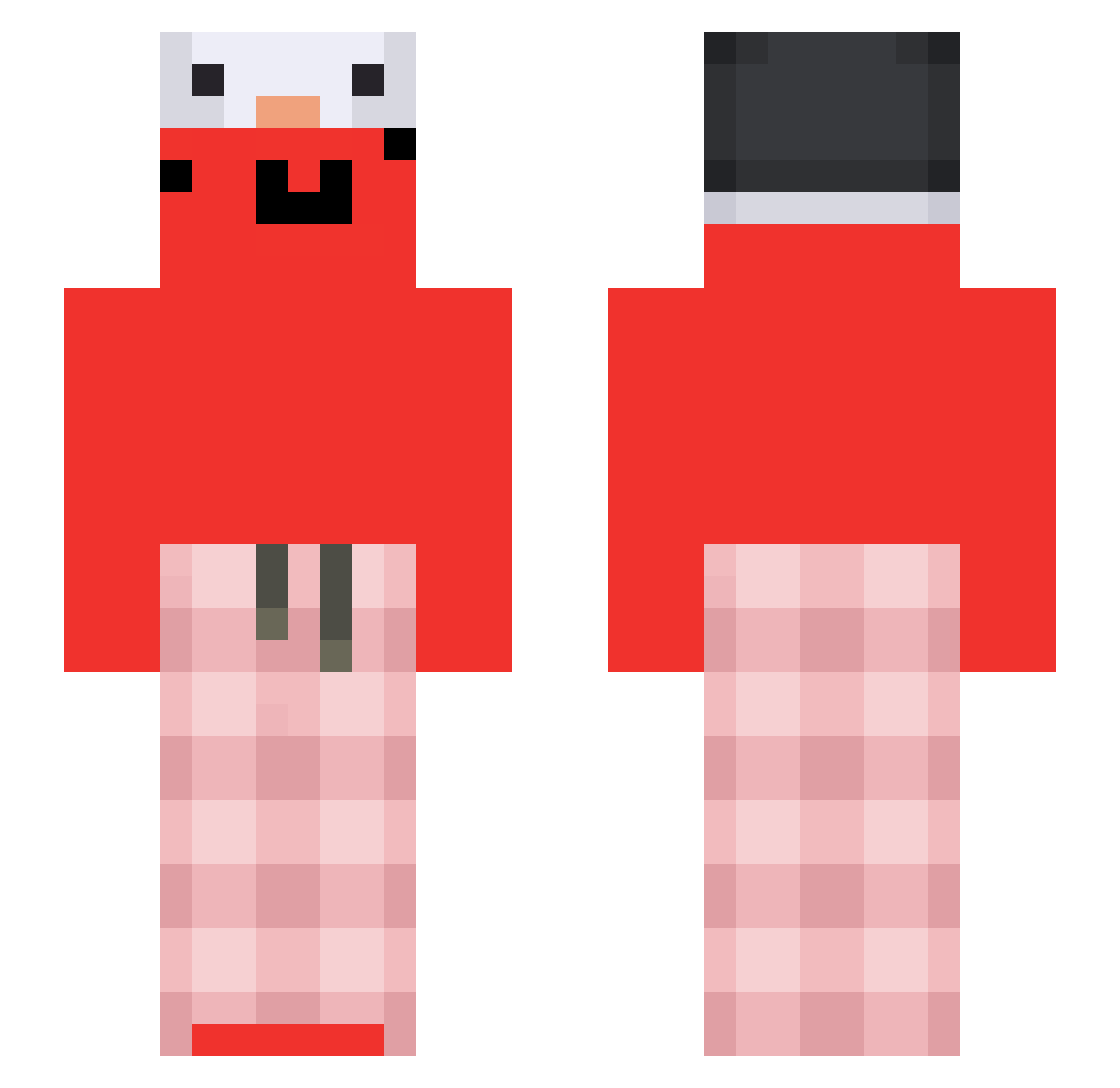 K_GLaD Minecraft skin, front and back view