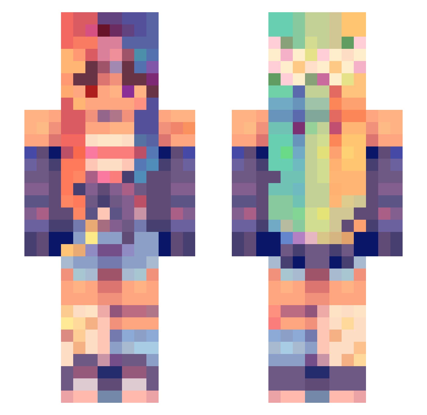 Anxiety_Itself Minecraft skin, front and back view