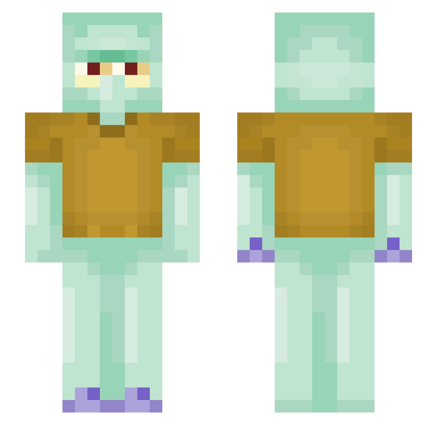 _z0rbomc Minecraft skin, front and back view