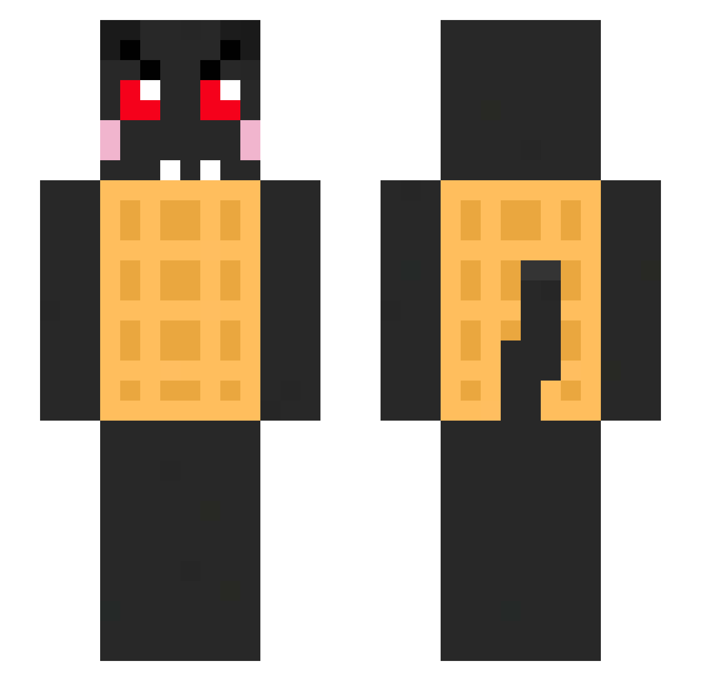 maidmagearna Minecraft skin, front and back view