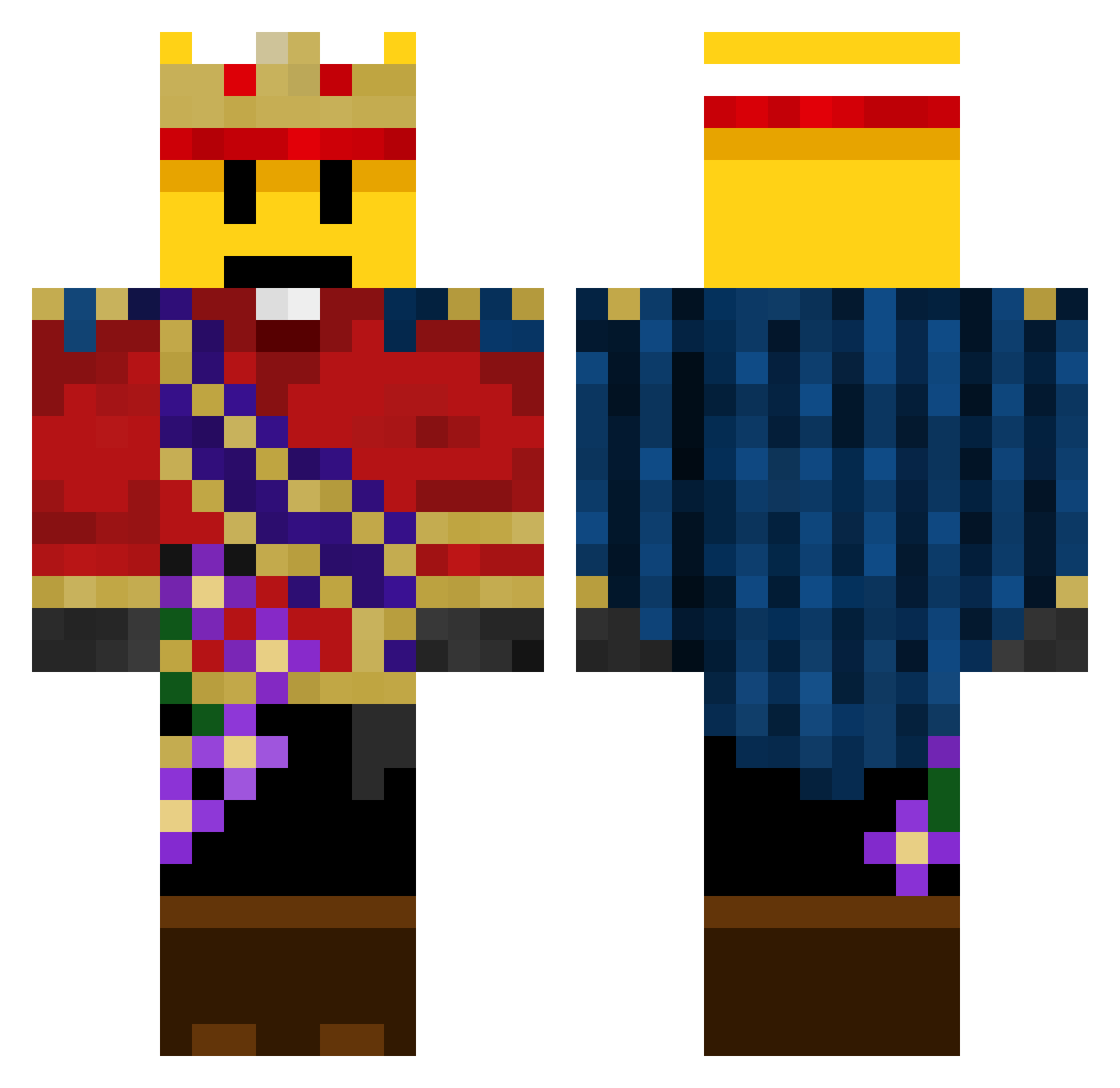 quacksokewl Minecraft skin, front and back view