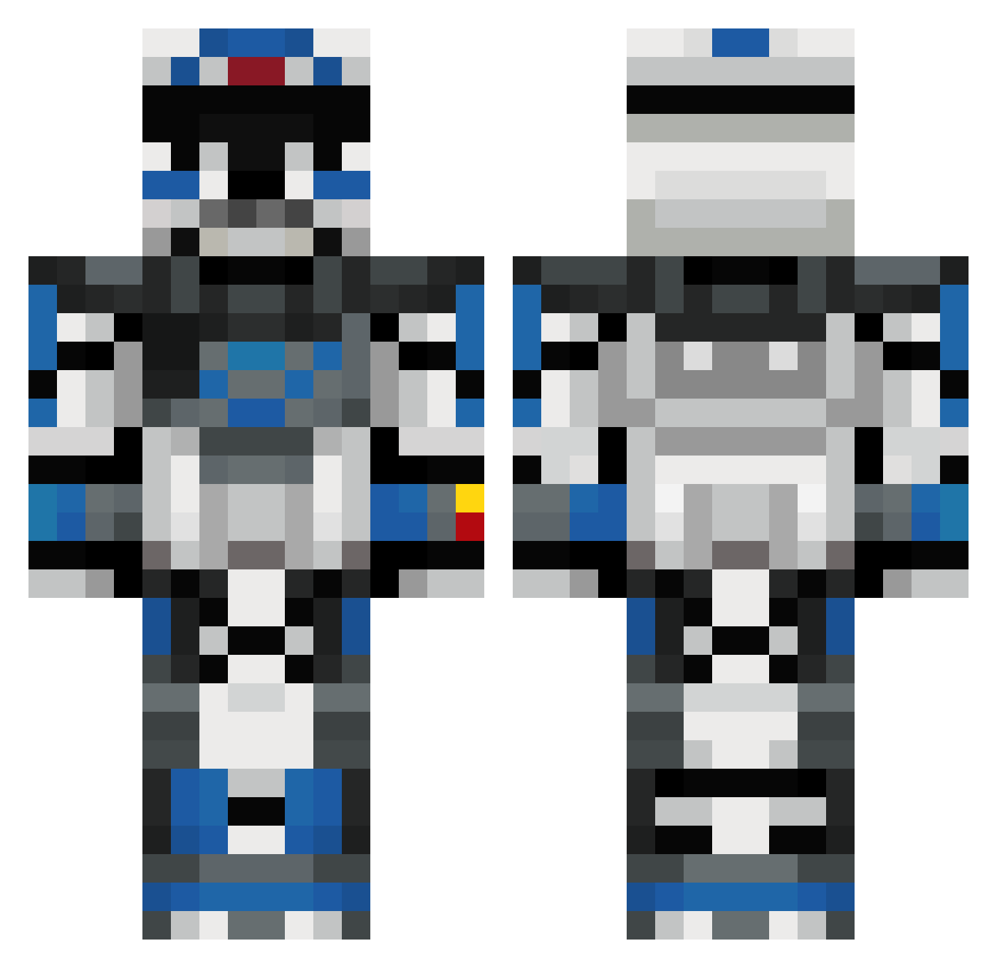 MatysMoon Minecraft skin, front and back view