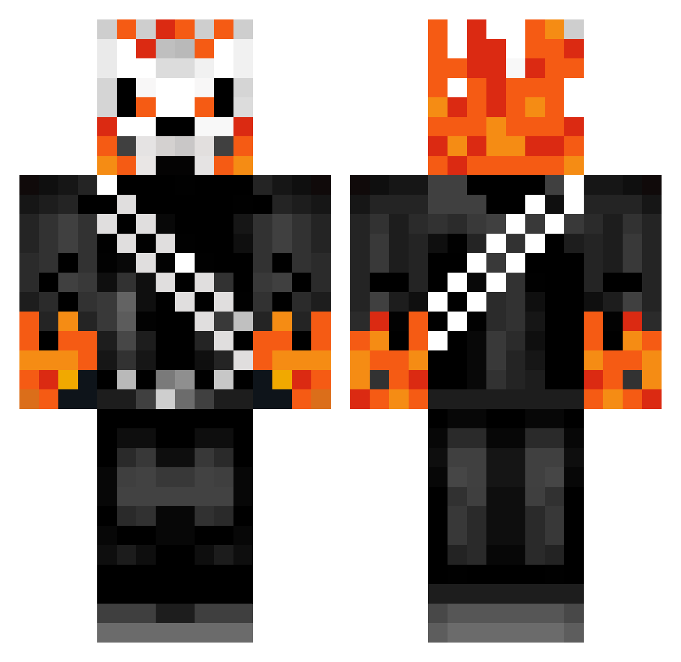 appleix Minecraft skin, front and back view