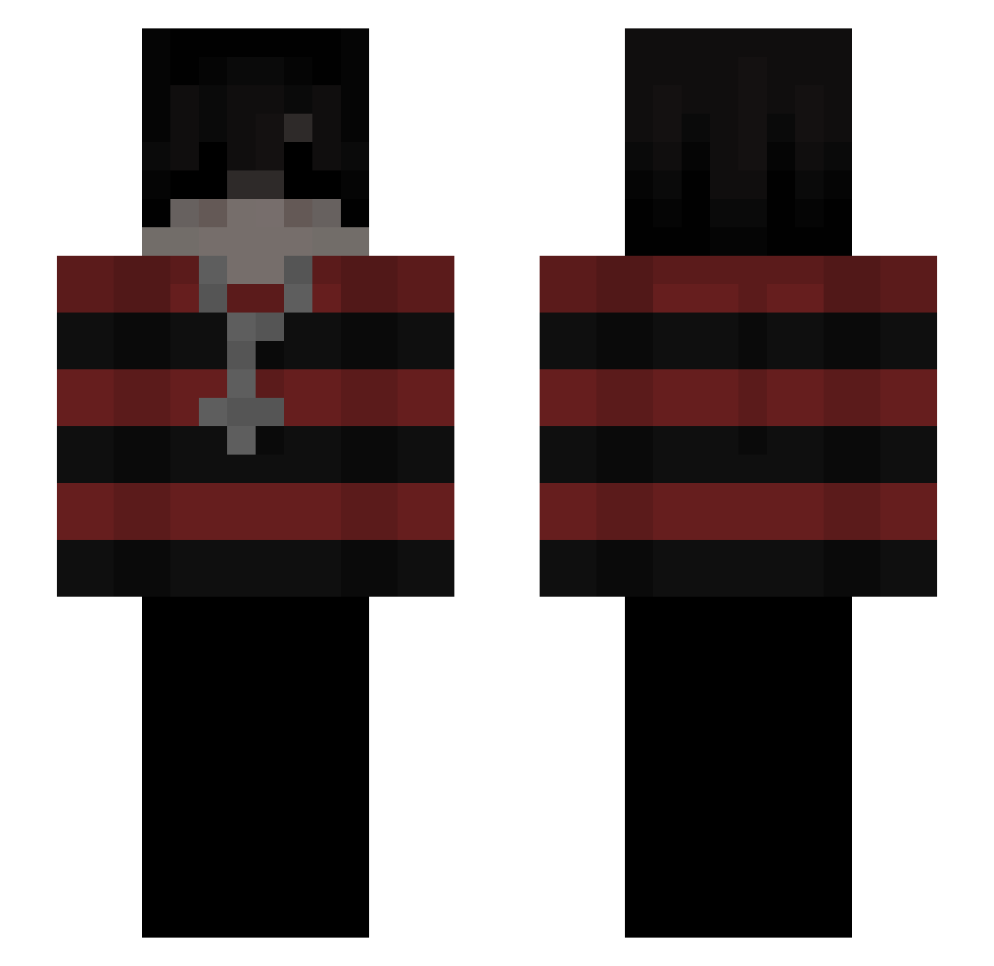 injec Minecraft skin, front and back view