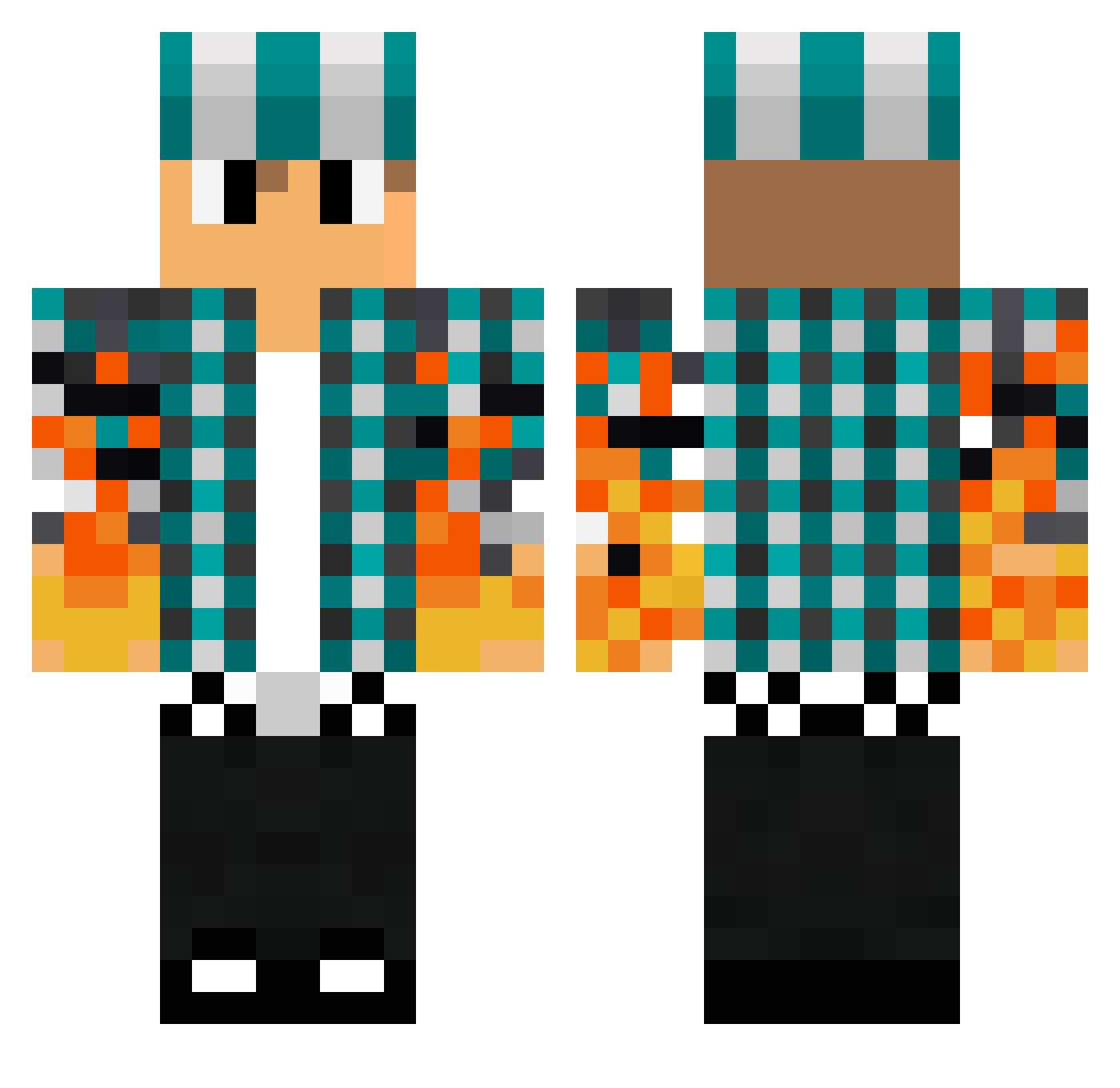 Marecki_ Minecraft skin, front and back view