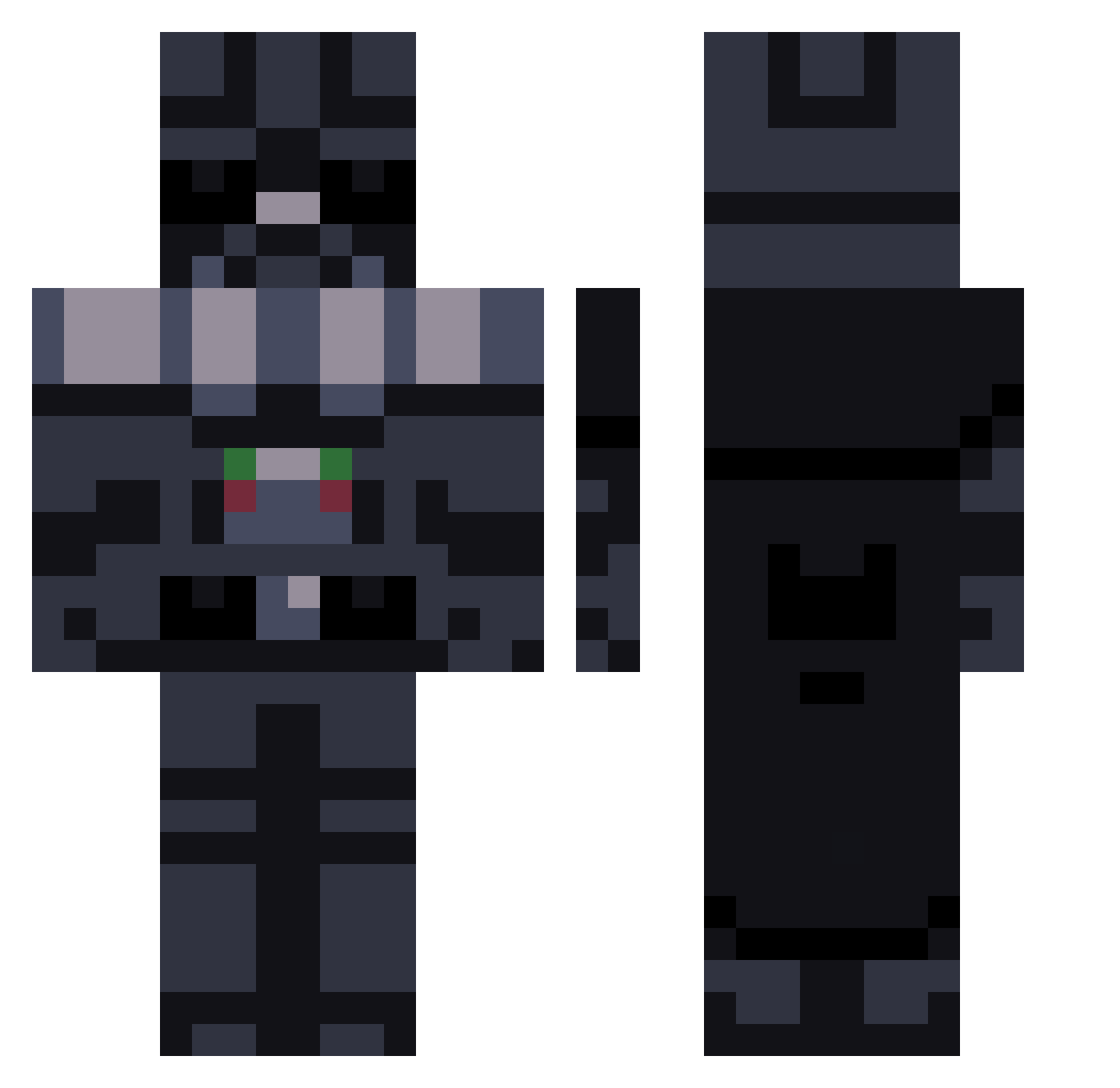 Showiest Minecraft skin, front and back view