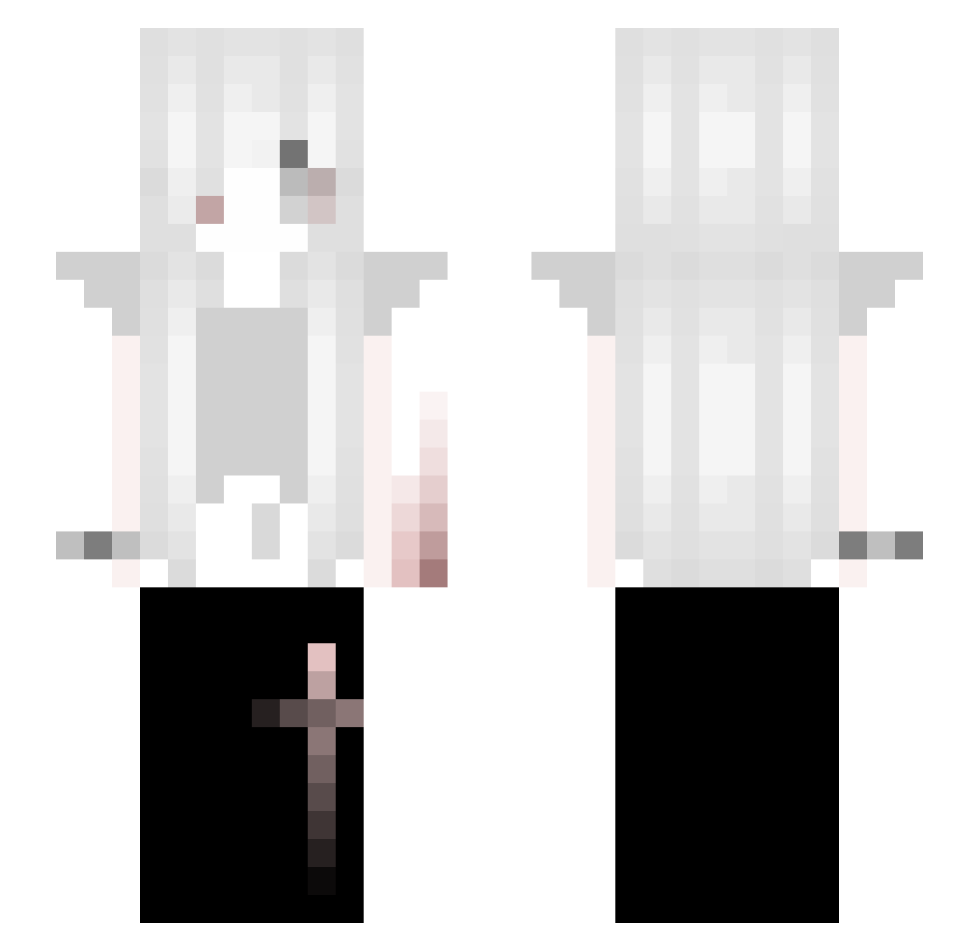 Ktary Minecraft skin, front and back view