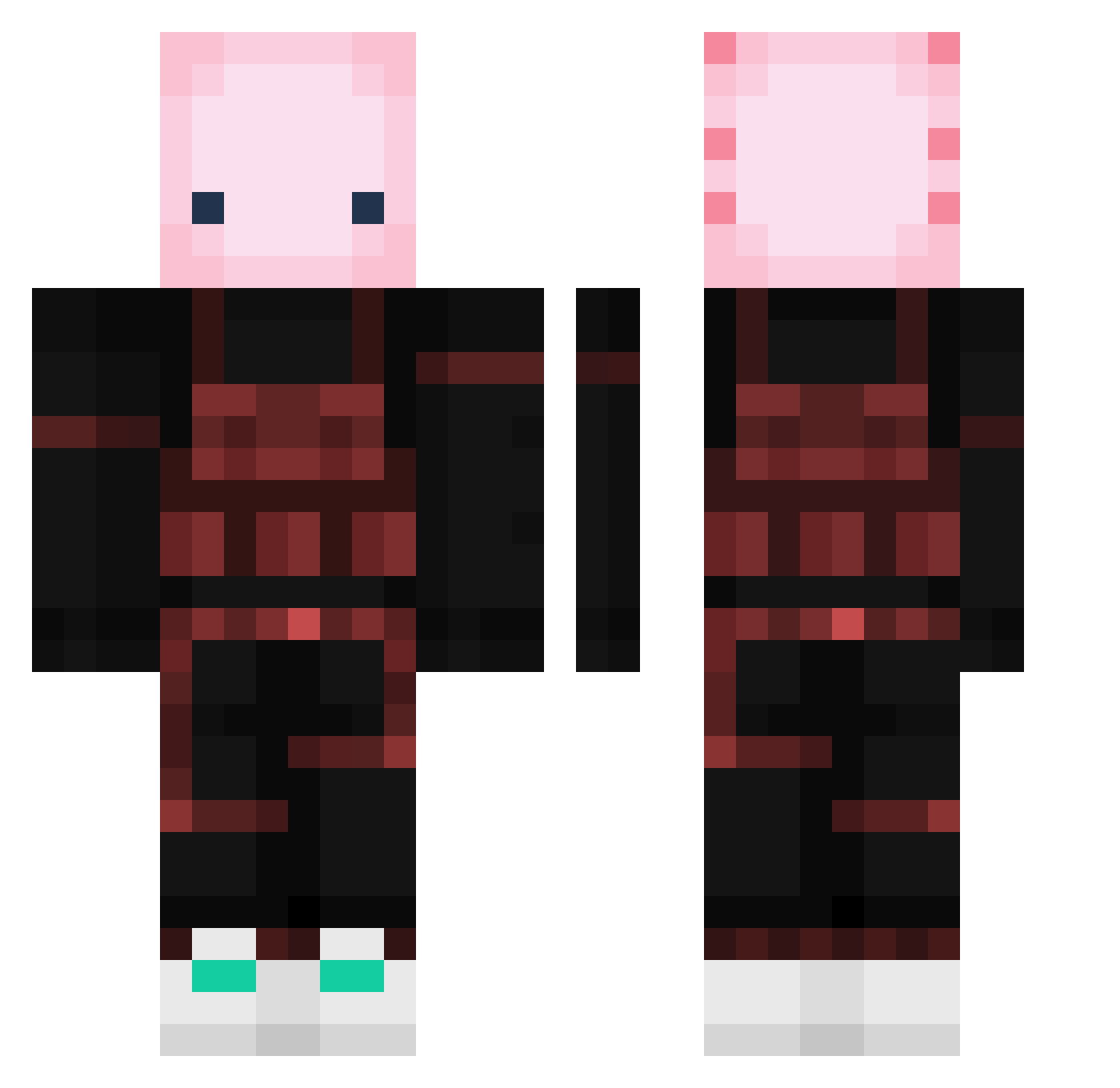 Thmasblanc81 Minecraft skin, front and back view