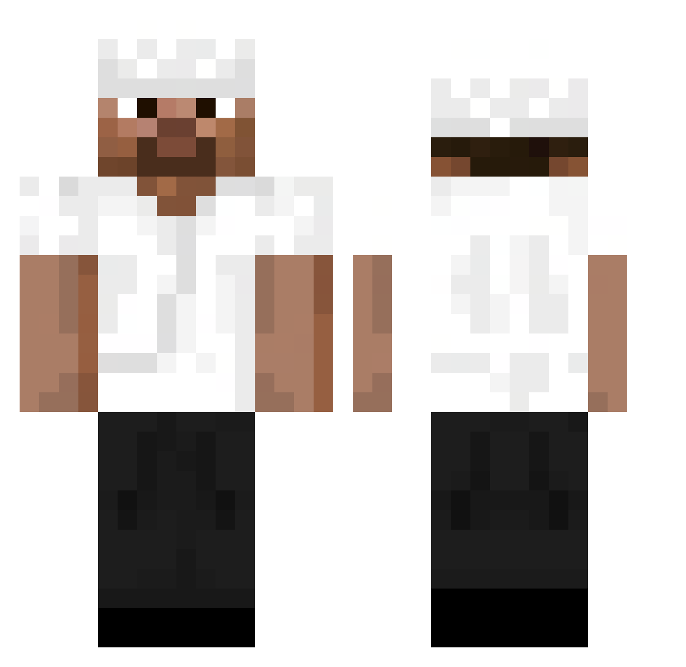 erprup Minecraft skin, front and back view
