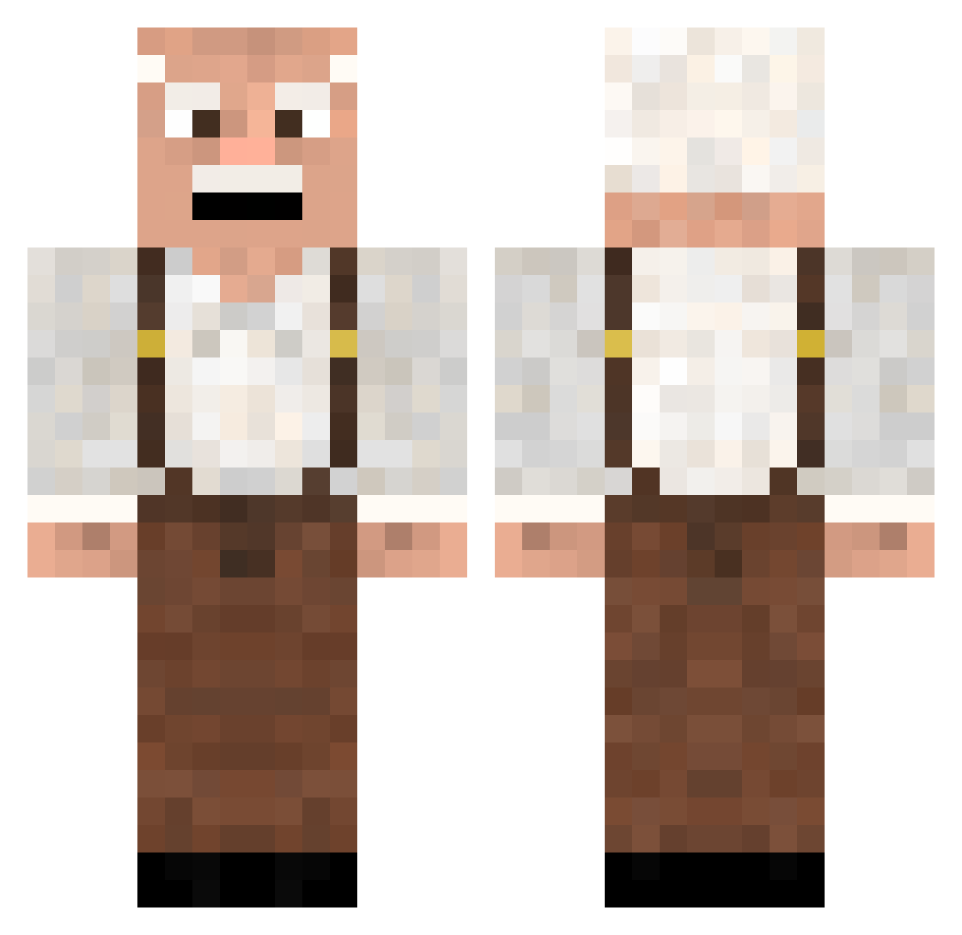 Glegggmiree Minecraft skin, front and back view