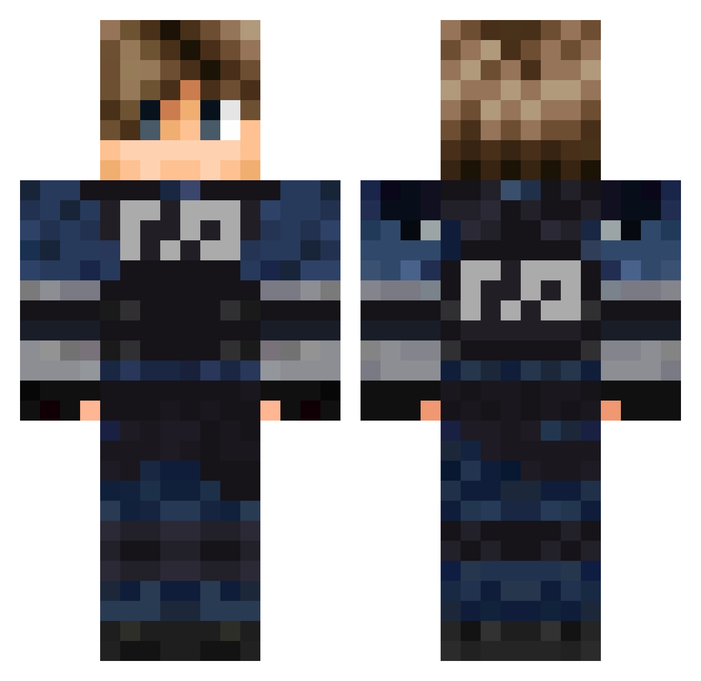 Cylvie Minecraft skin, front and back view