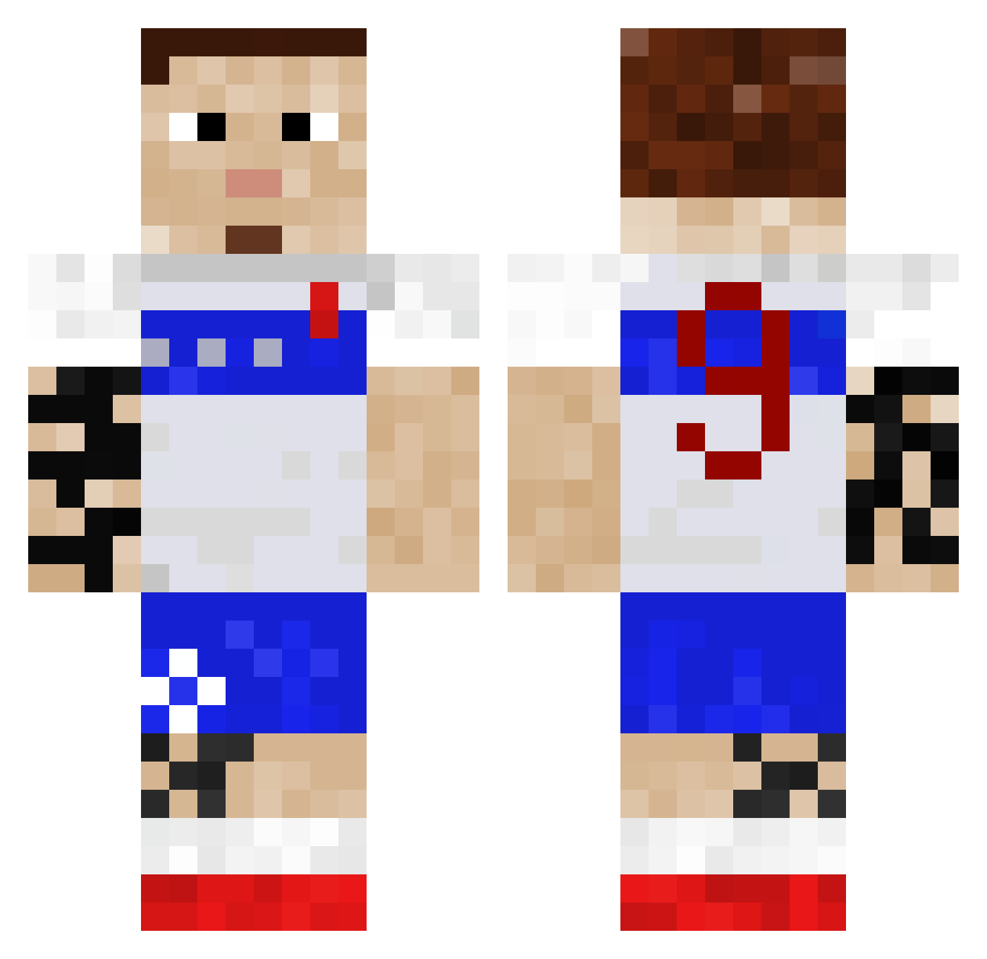 elpedrocas Minecraft skin, front and back view