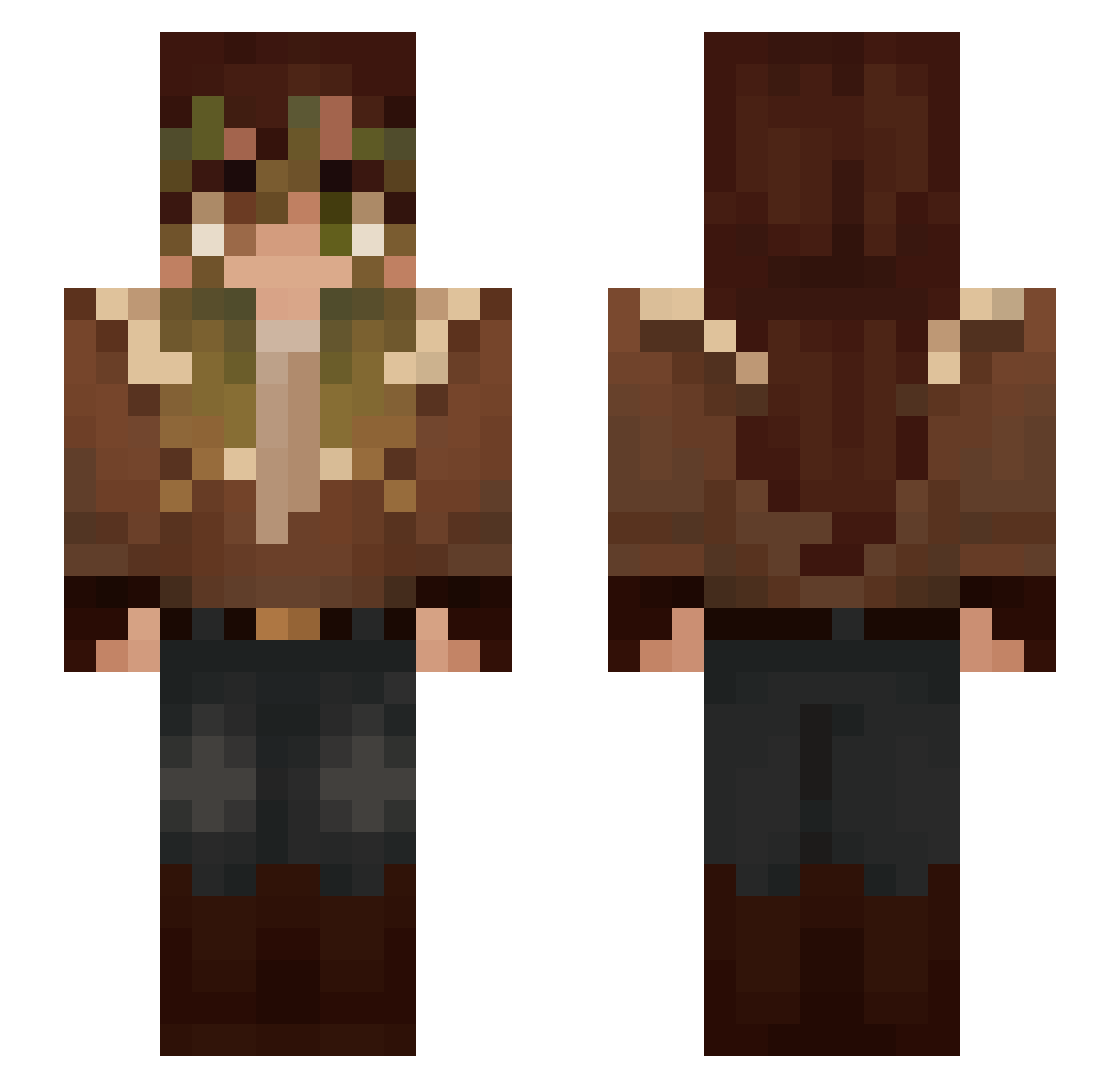 Linagia Minecraft skin, front and back view