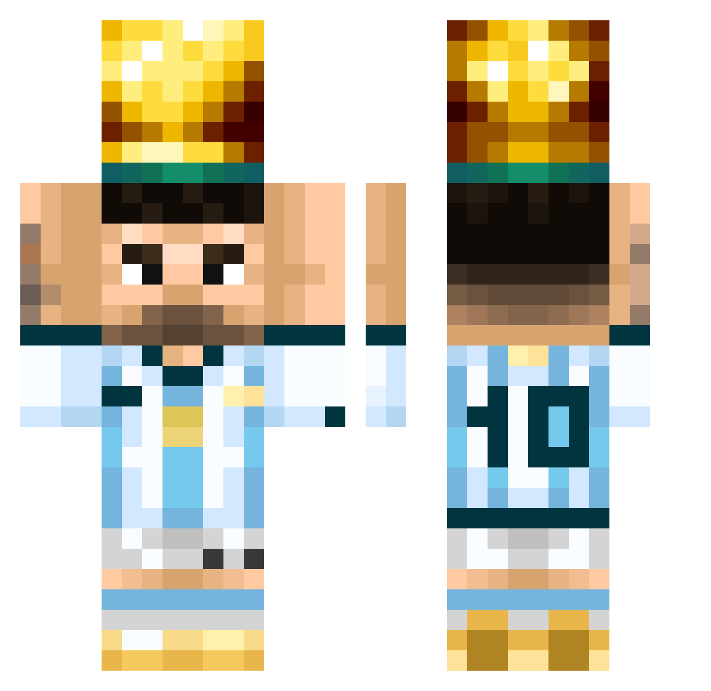 zDwauq Minecraft skin, front and back view