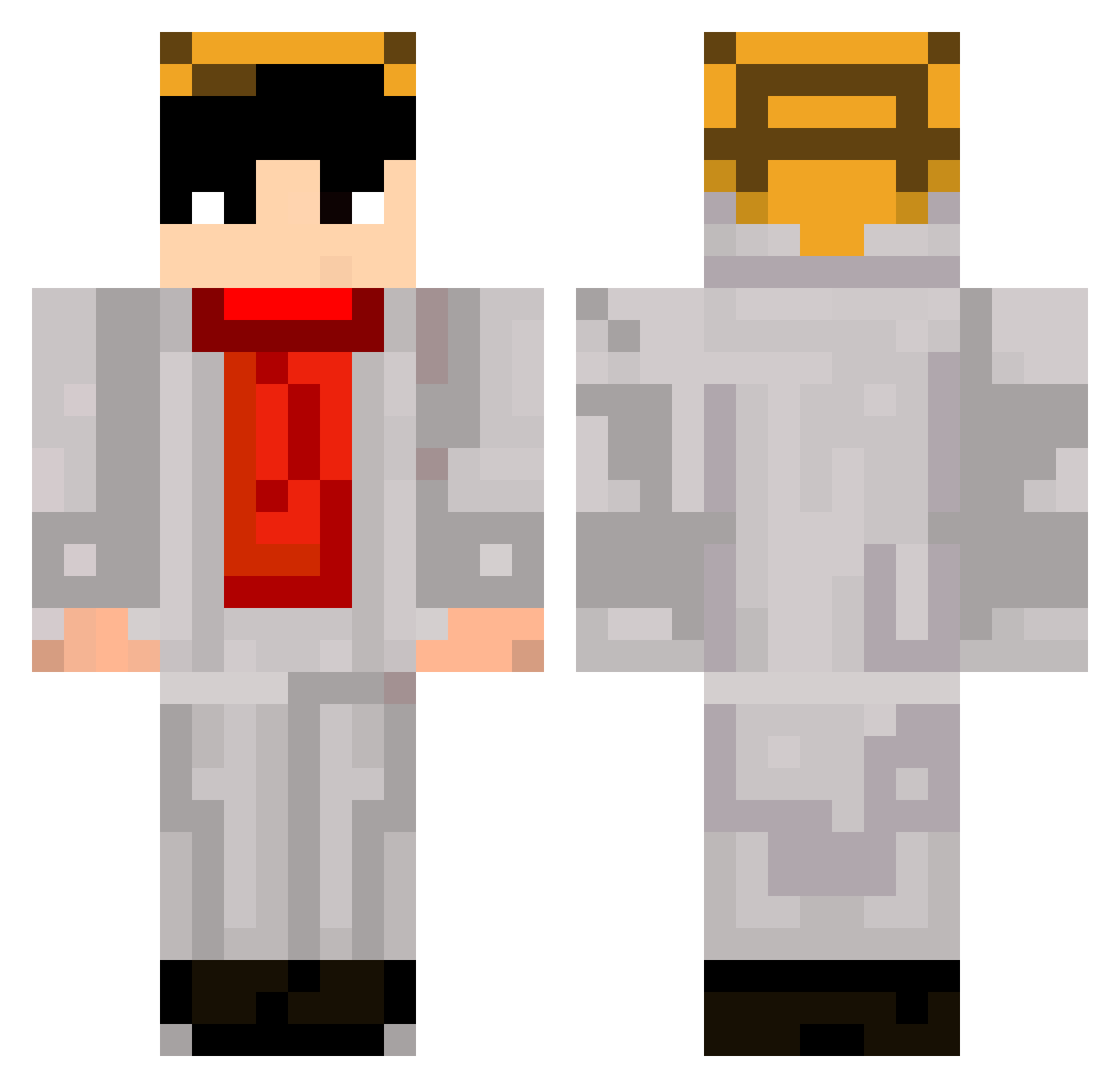 Ghaoyn Minecraft skin, front and back view