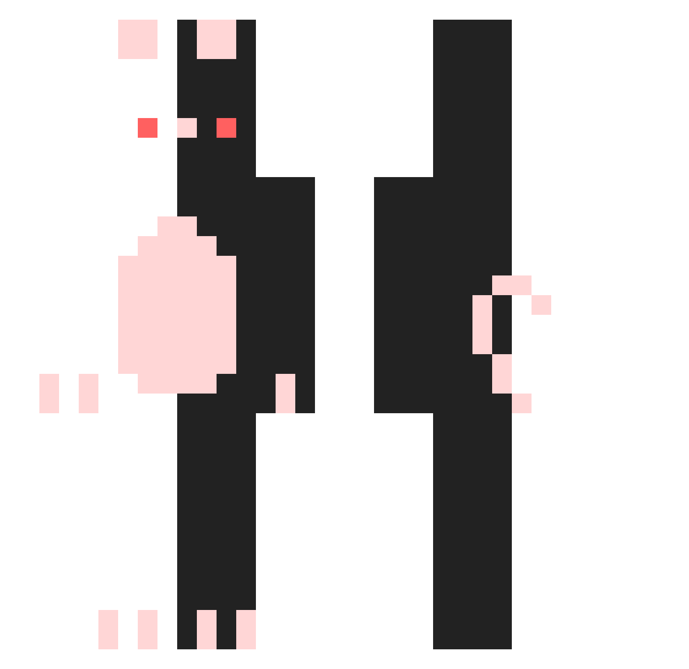 Yuki_GoldGoblin Minecraft skin, front and back view
