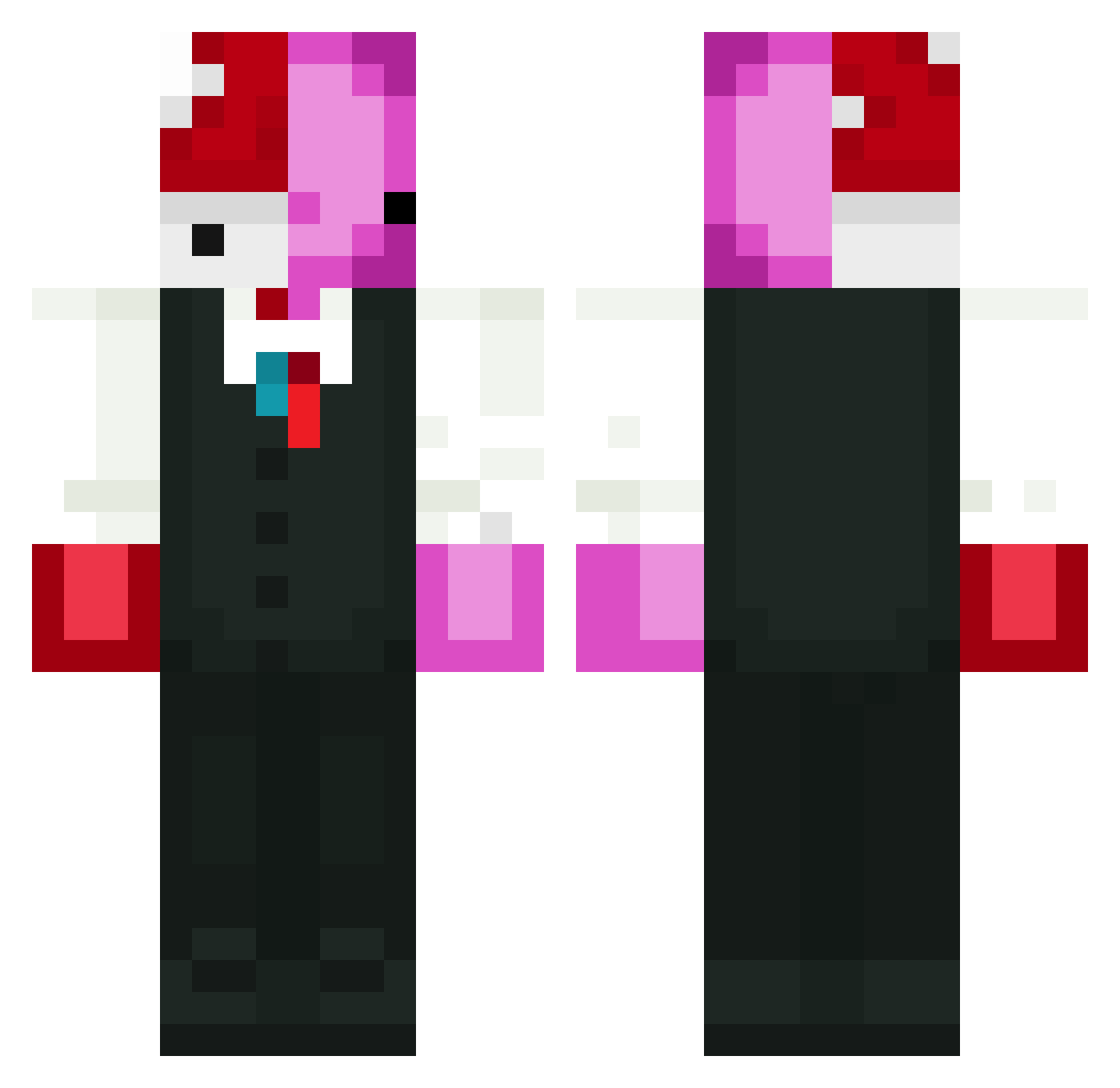 Realan01 Minecraft skin, front and back view