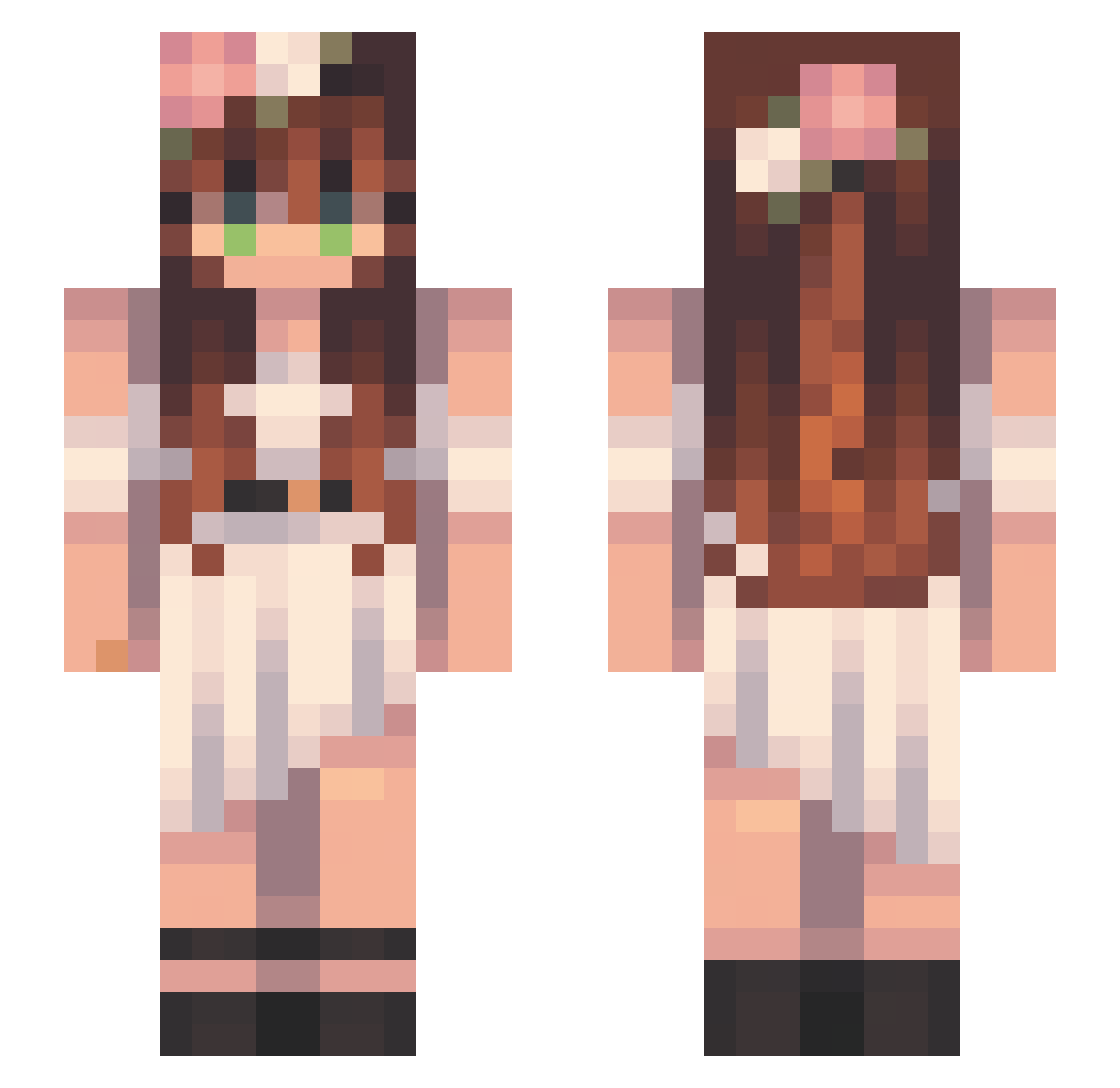 Runcizs Minecraft skin, front and back view