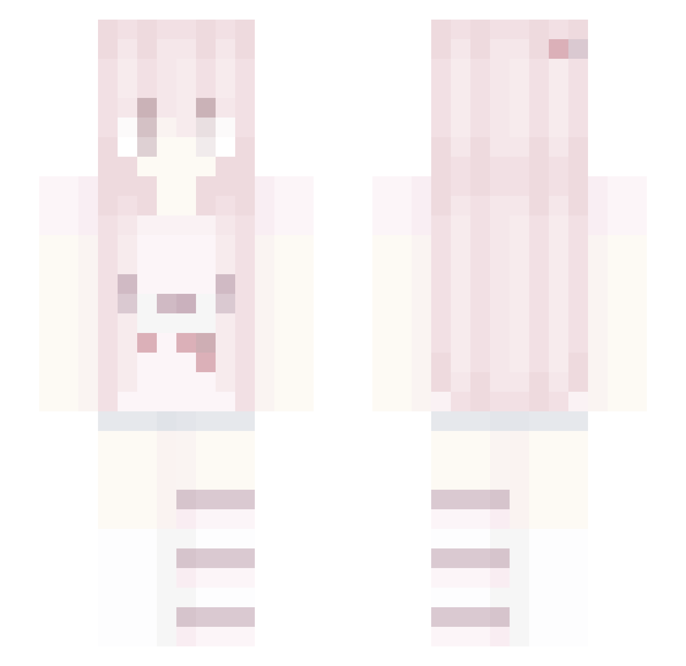 Angelizing Minecraft skin, front and back view
