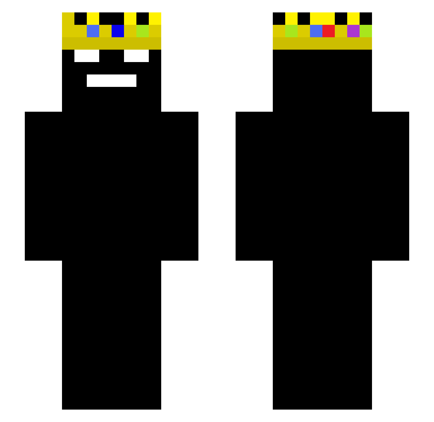 OldTaco1 Minecraft skin, front and back view